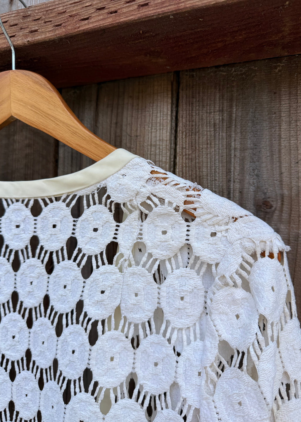 1920s crochet yoyo jacket