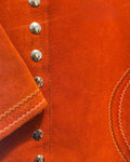 Fantastic 1970s orange suede coat