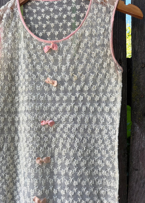 1920s lace and ruffled chiffon dress