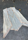 1920s silk vest with lace arrow motif