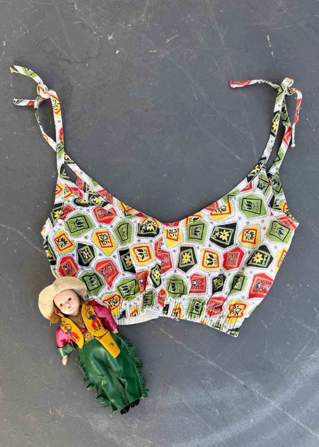 1950s novelty print camisole