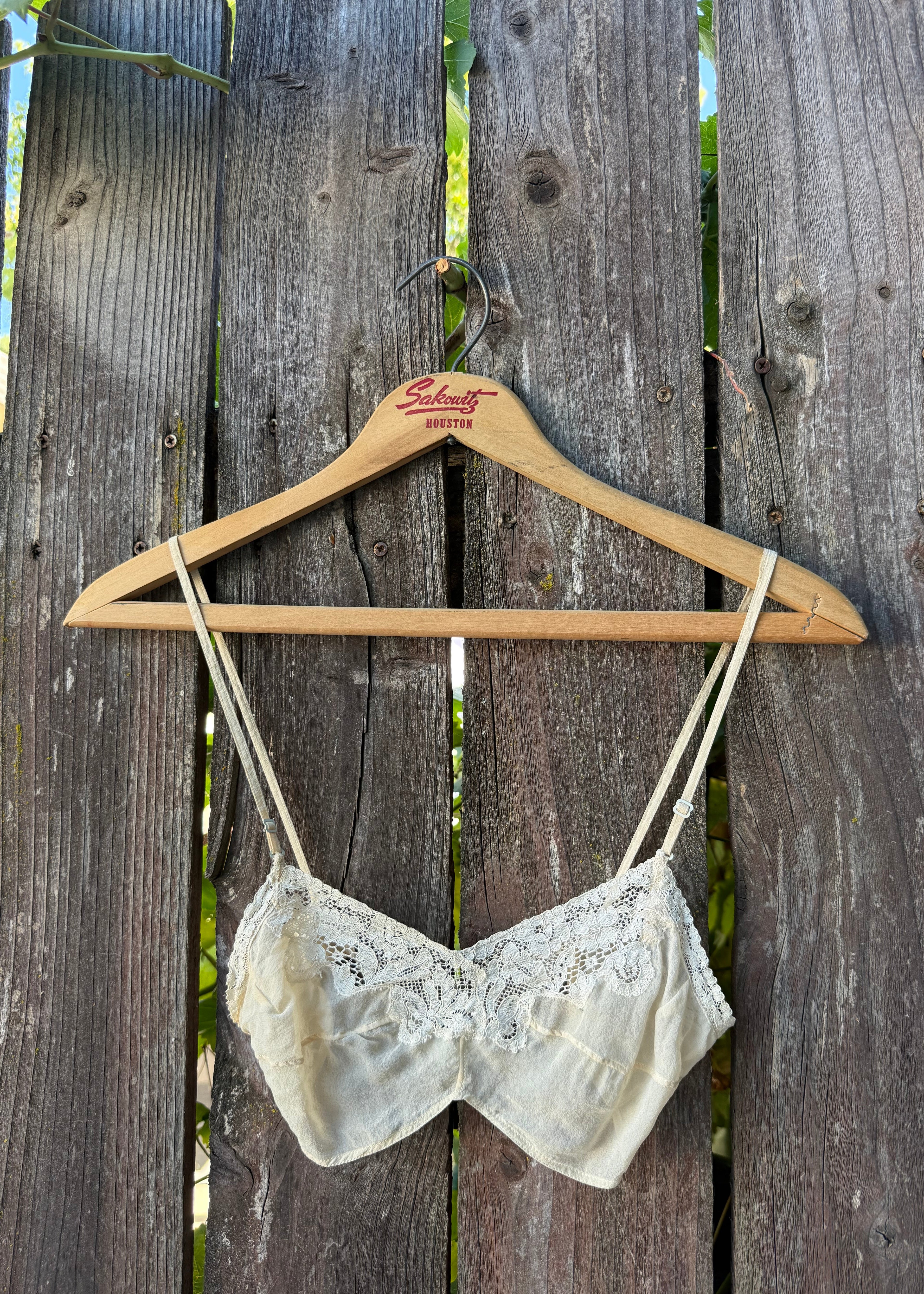 1920s silk and lace bra