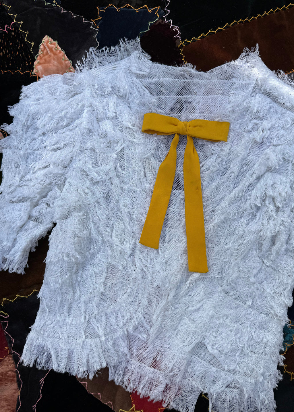 Deadstock 1950s bow tie - yellow