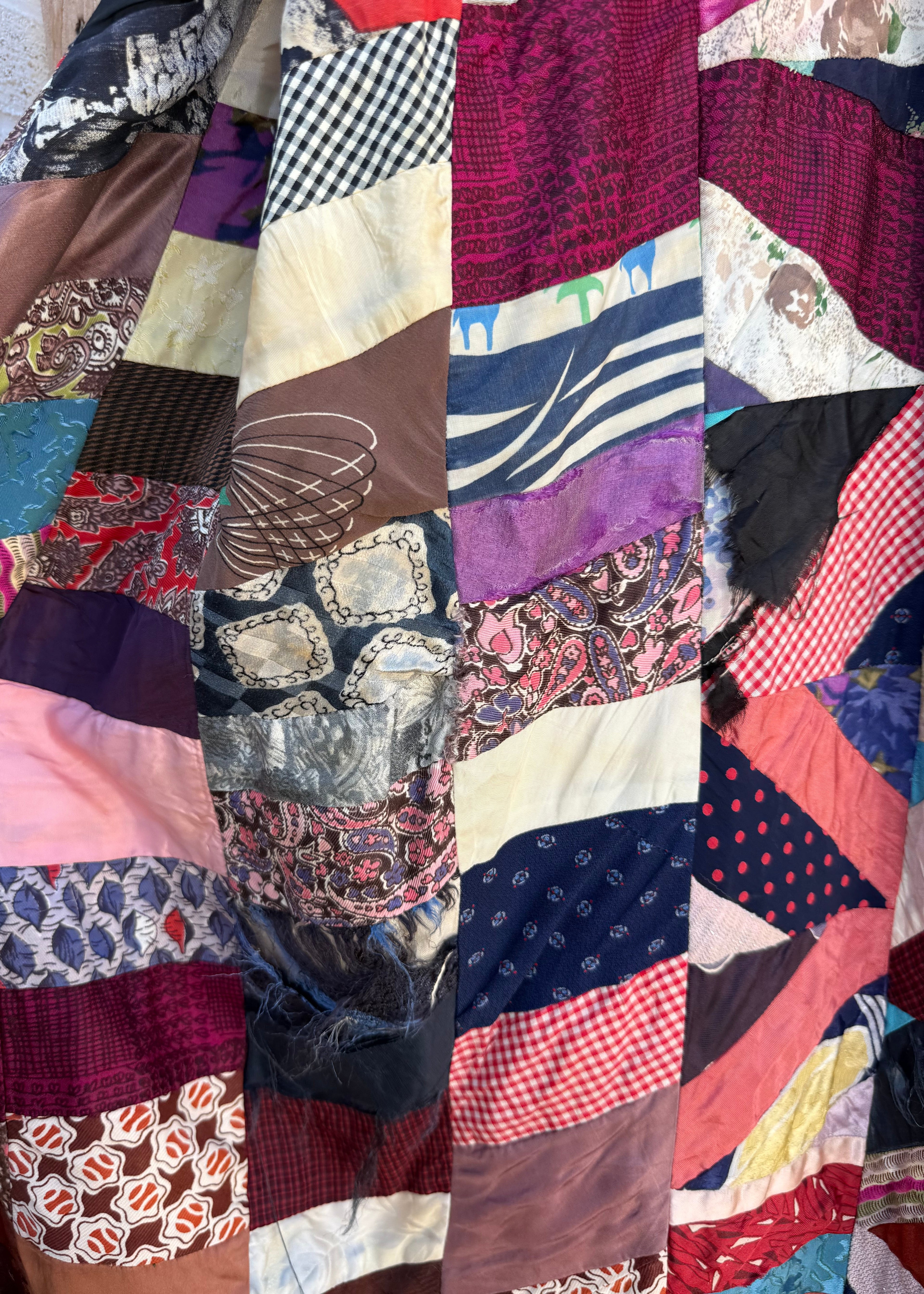 Crazy quilt robe