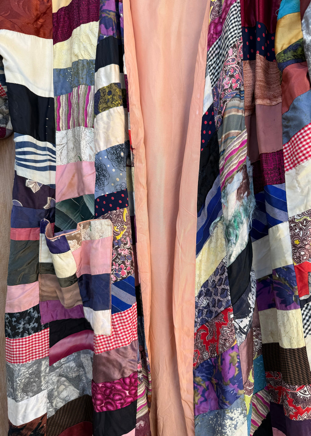 Crazy quilt robe