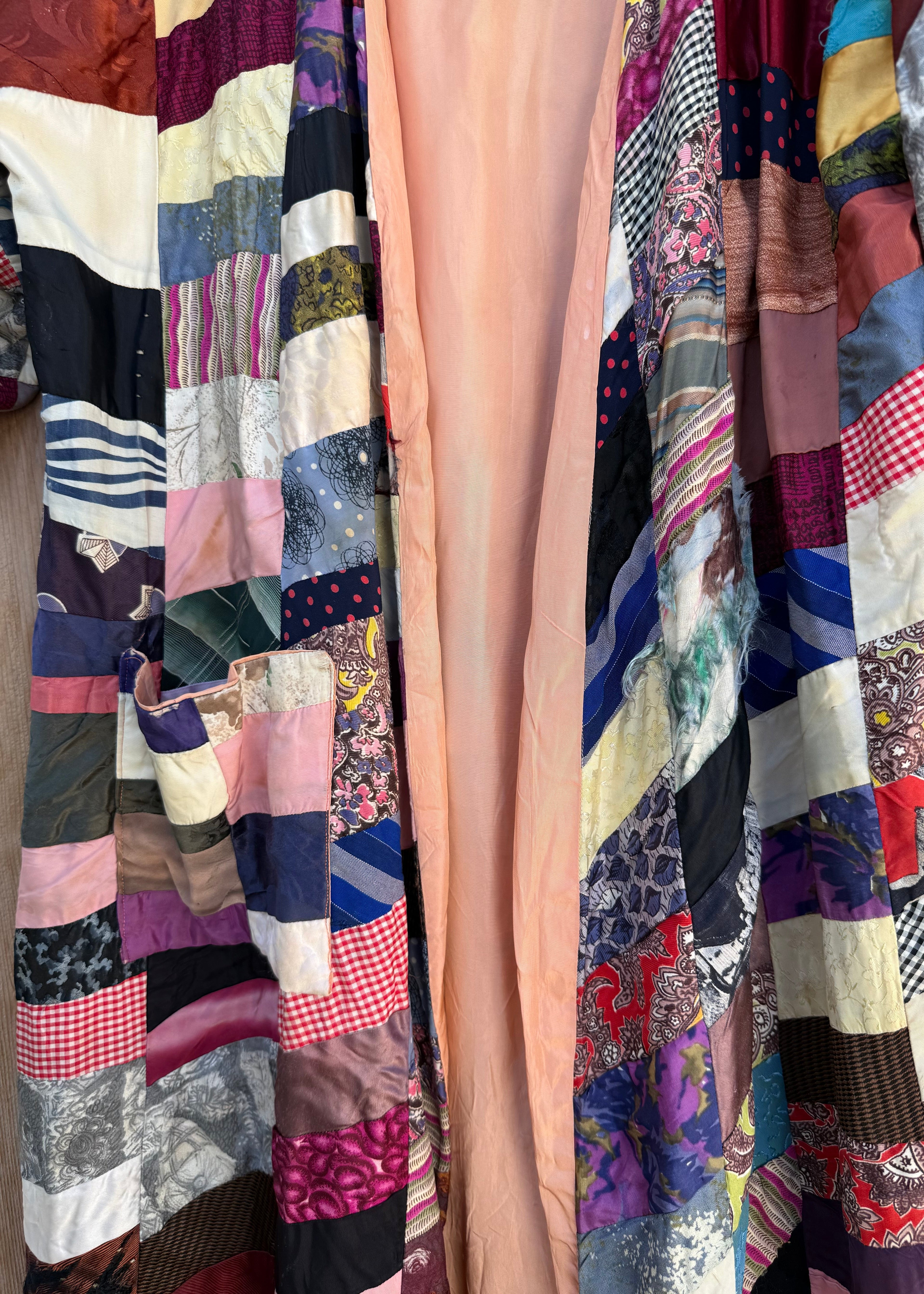 Crazy quilt robe