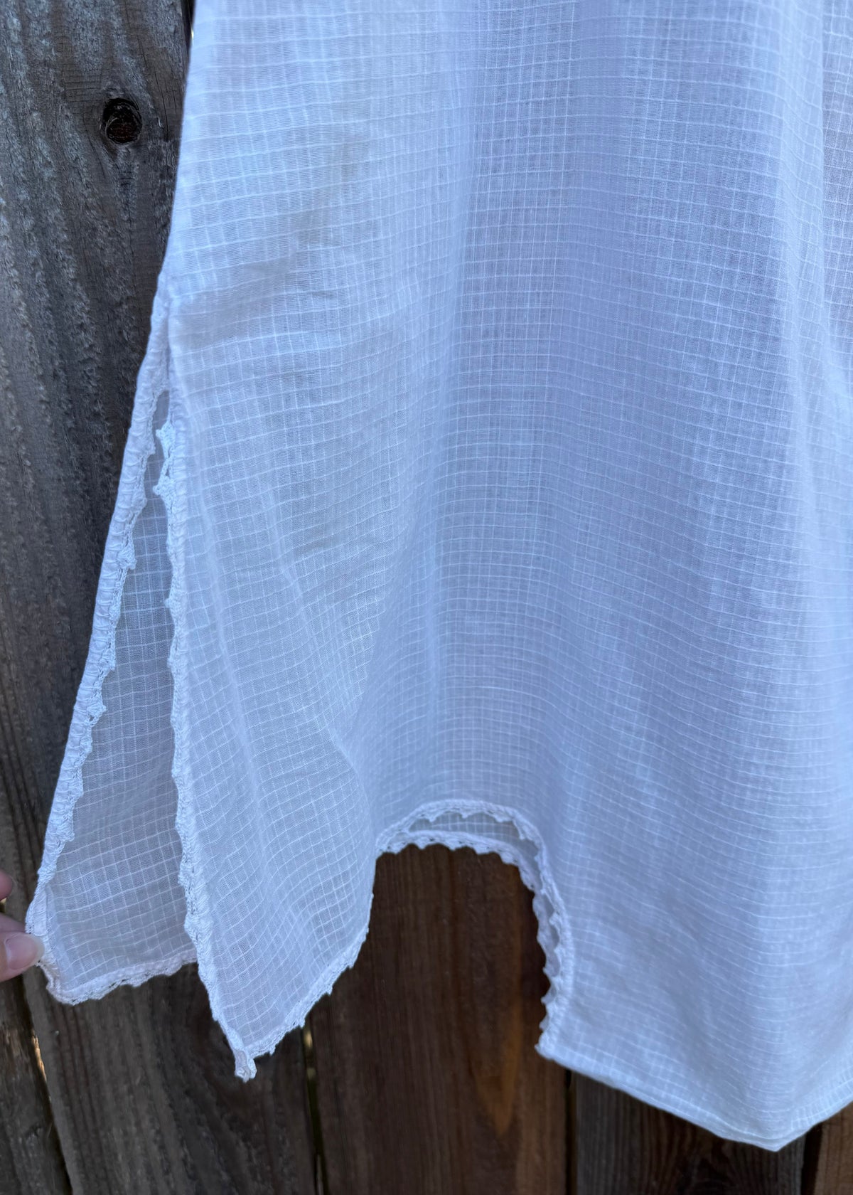Antique 1910s/1920s palest pink cotton voile step-in