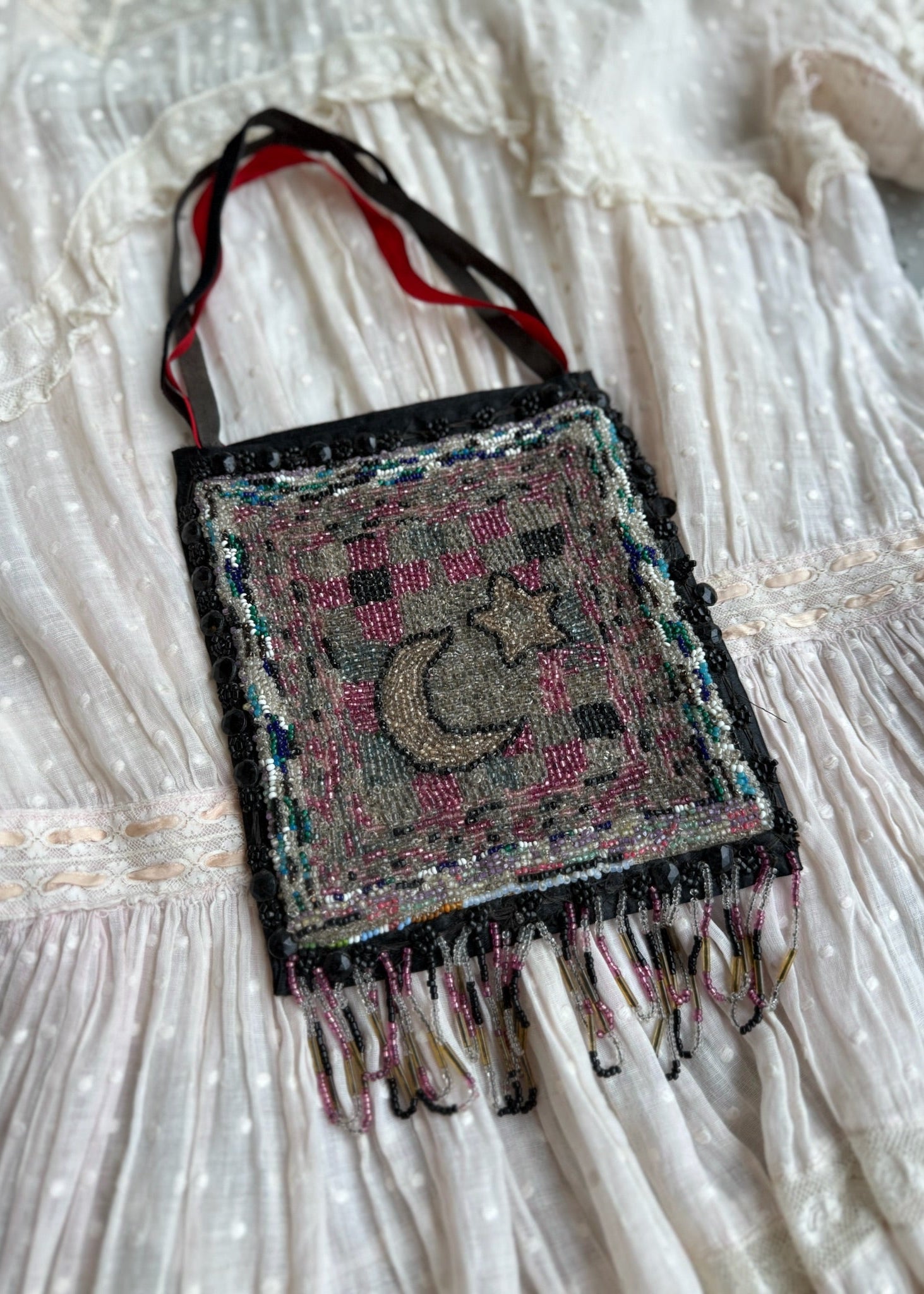 1920s star and moon bag