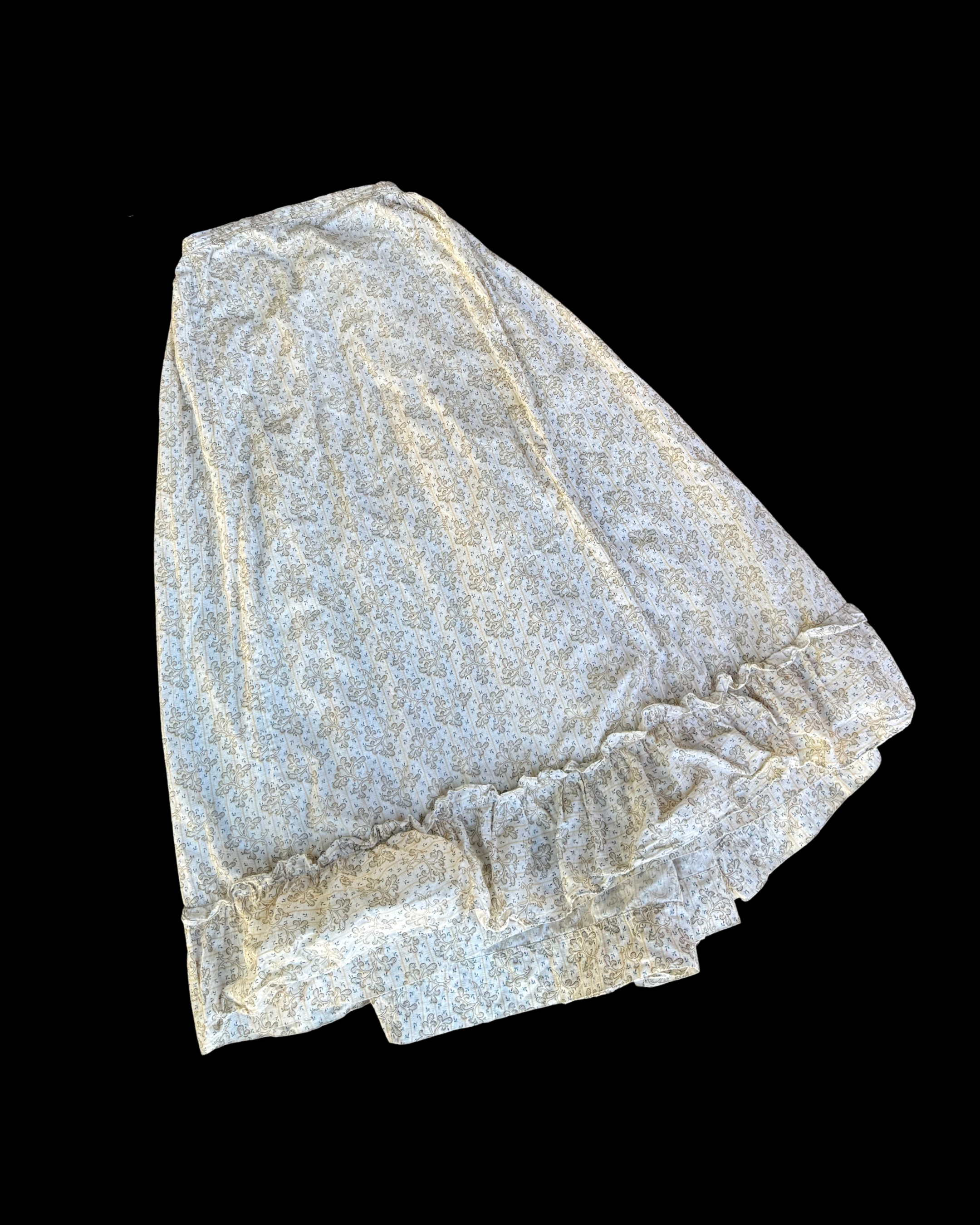 1910s calico paisley skirt