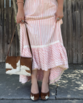 Antique pink striped petticoat
