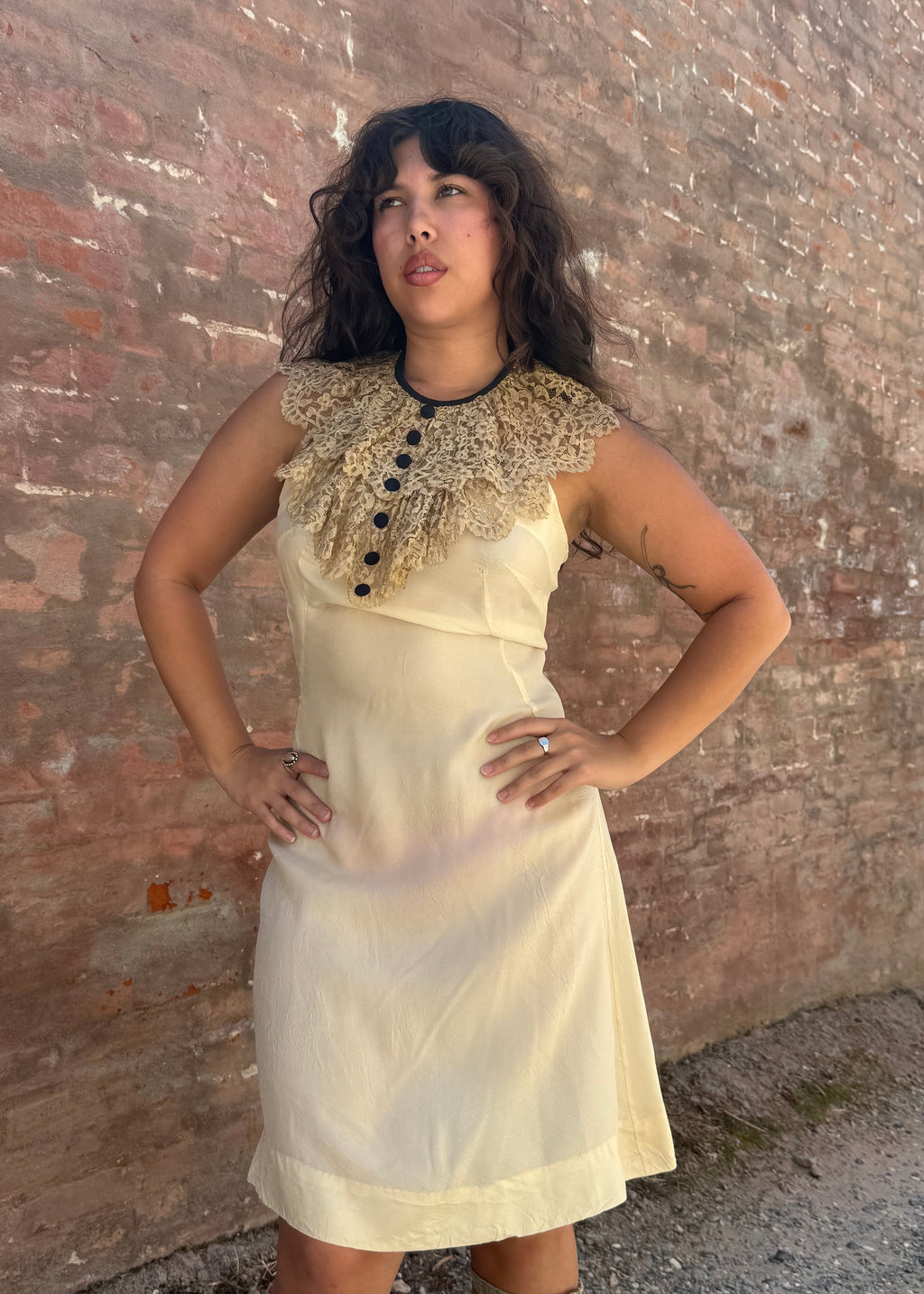 Antique lace bib