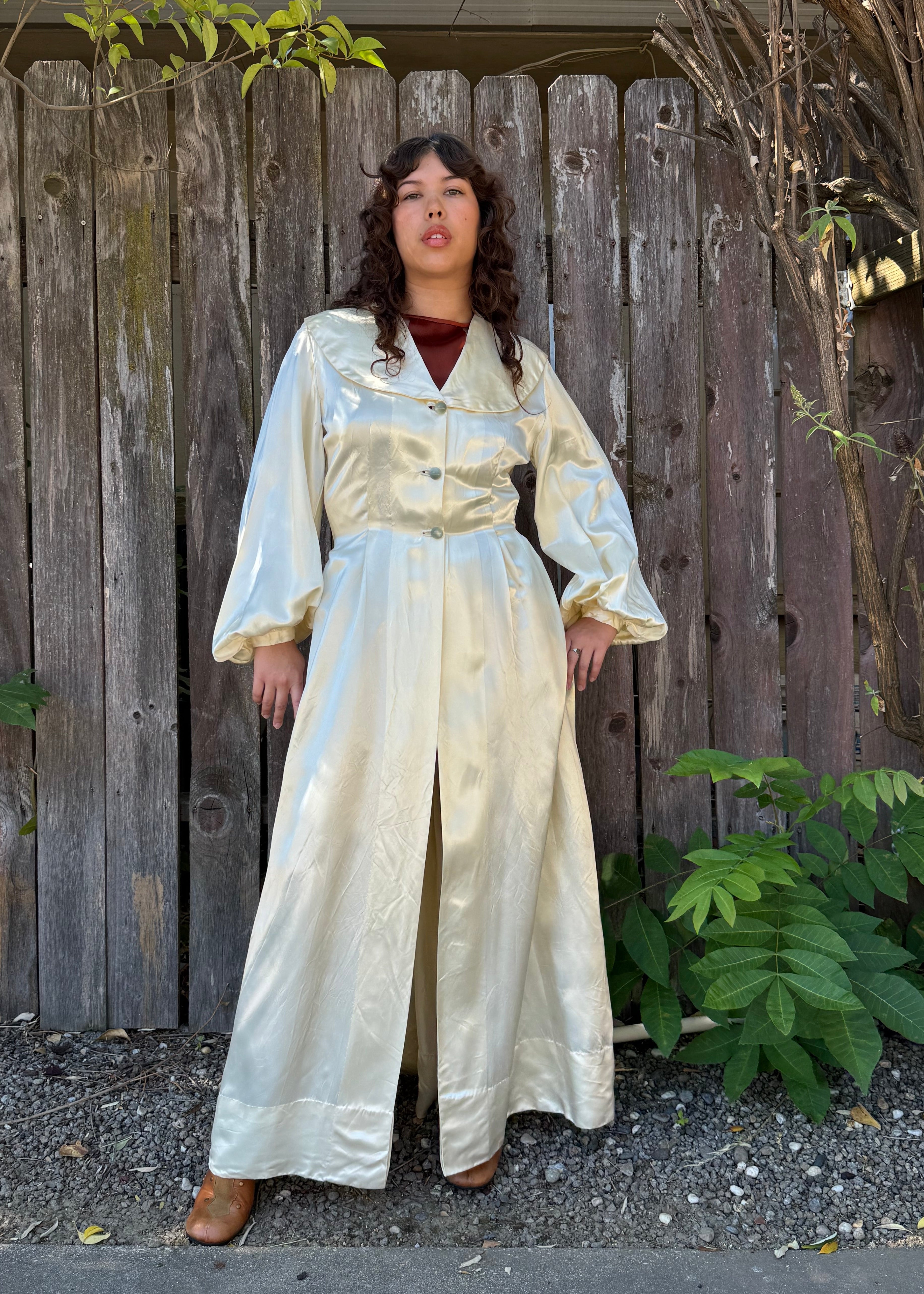 1930s/40s satin balloon sleeve jacket