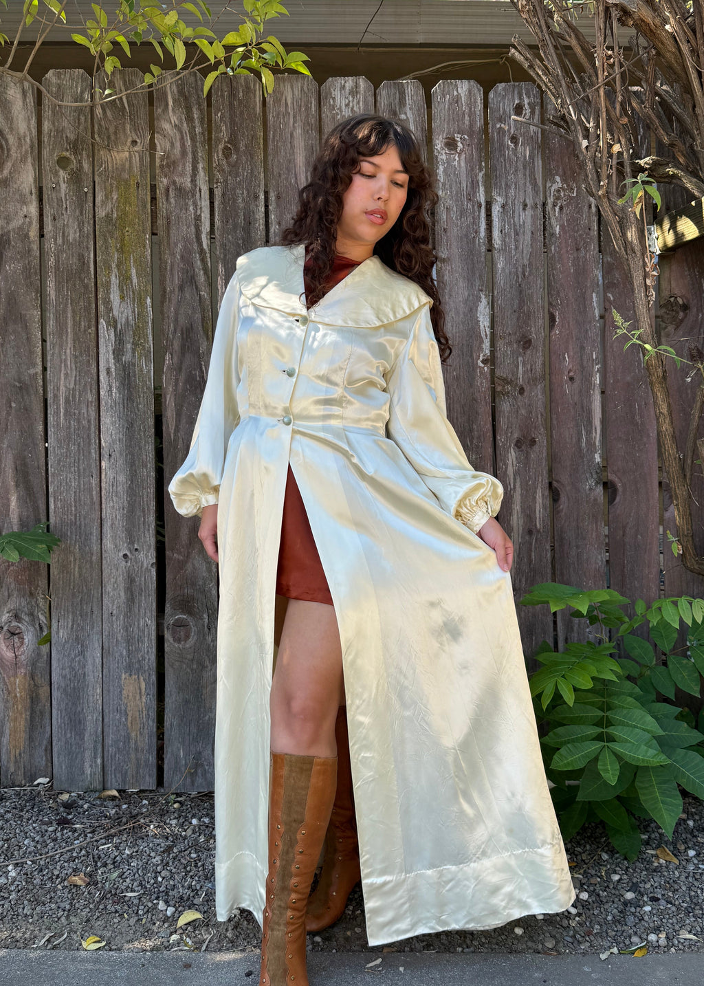 1930s/40s satin balloon sleeve jacket