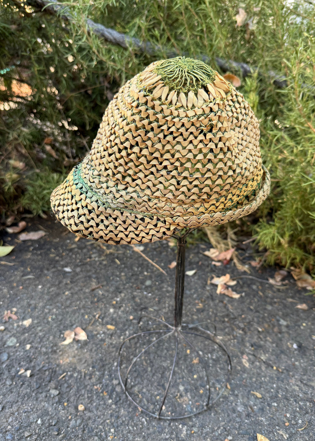 1920s ribbon-work cap