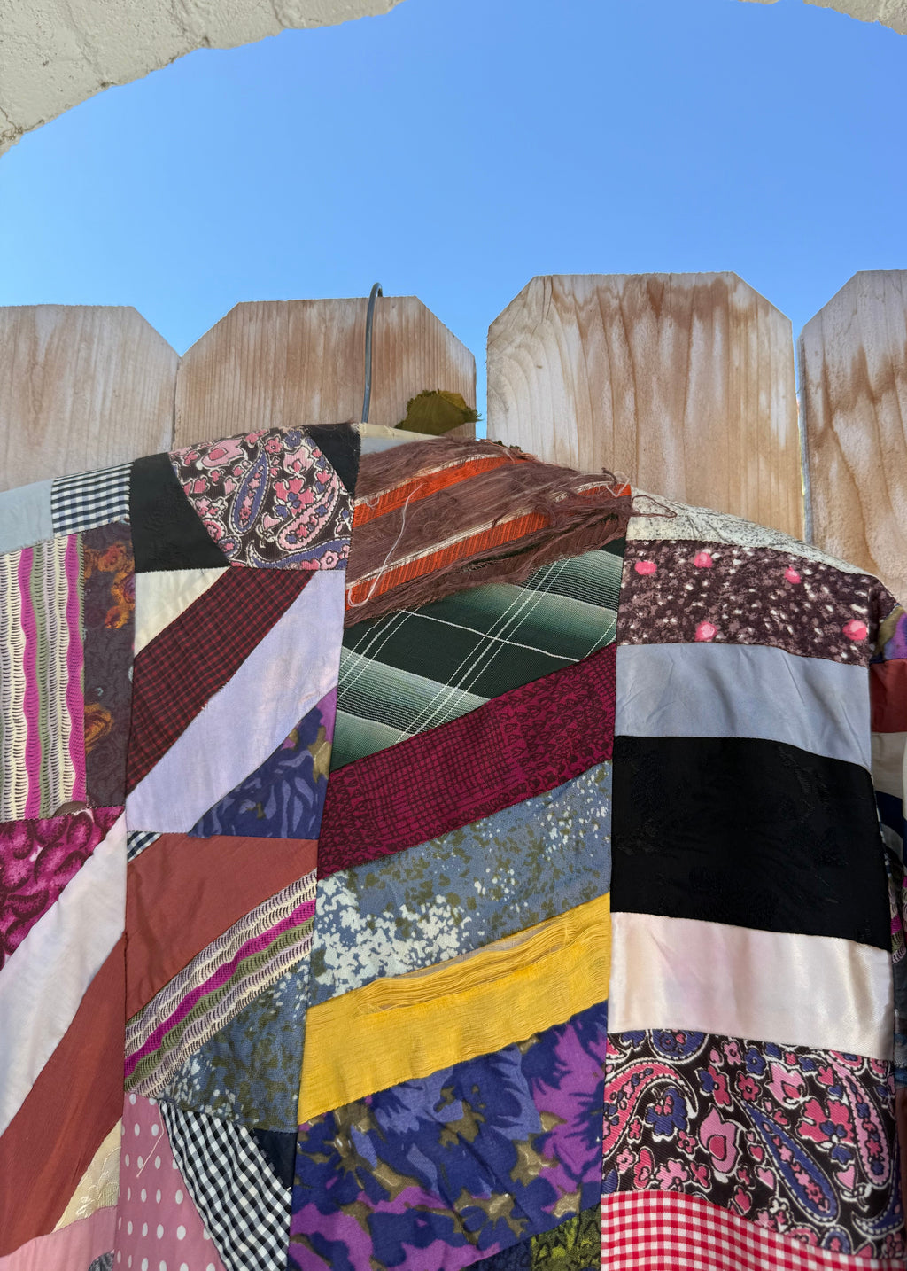 Crazy quilt robe