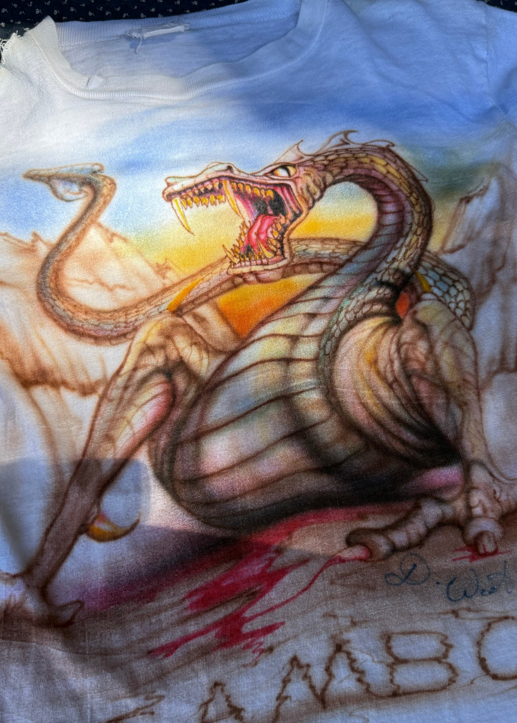 1980s airbrushed dragon tee