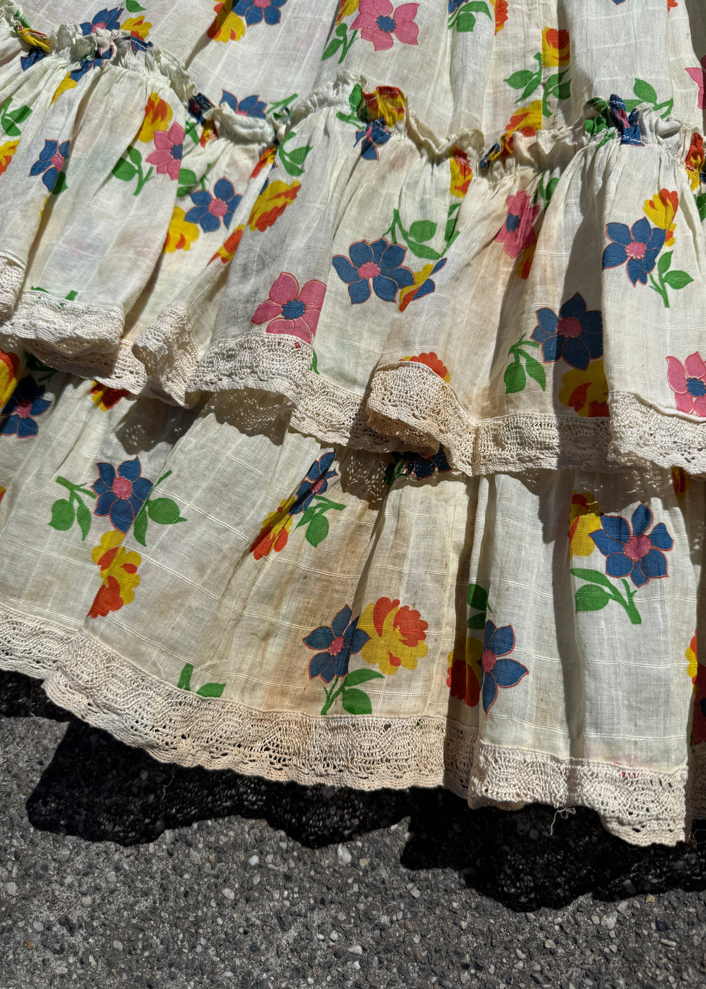 1940s/50s Mexican floral petticoat