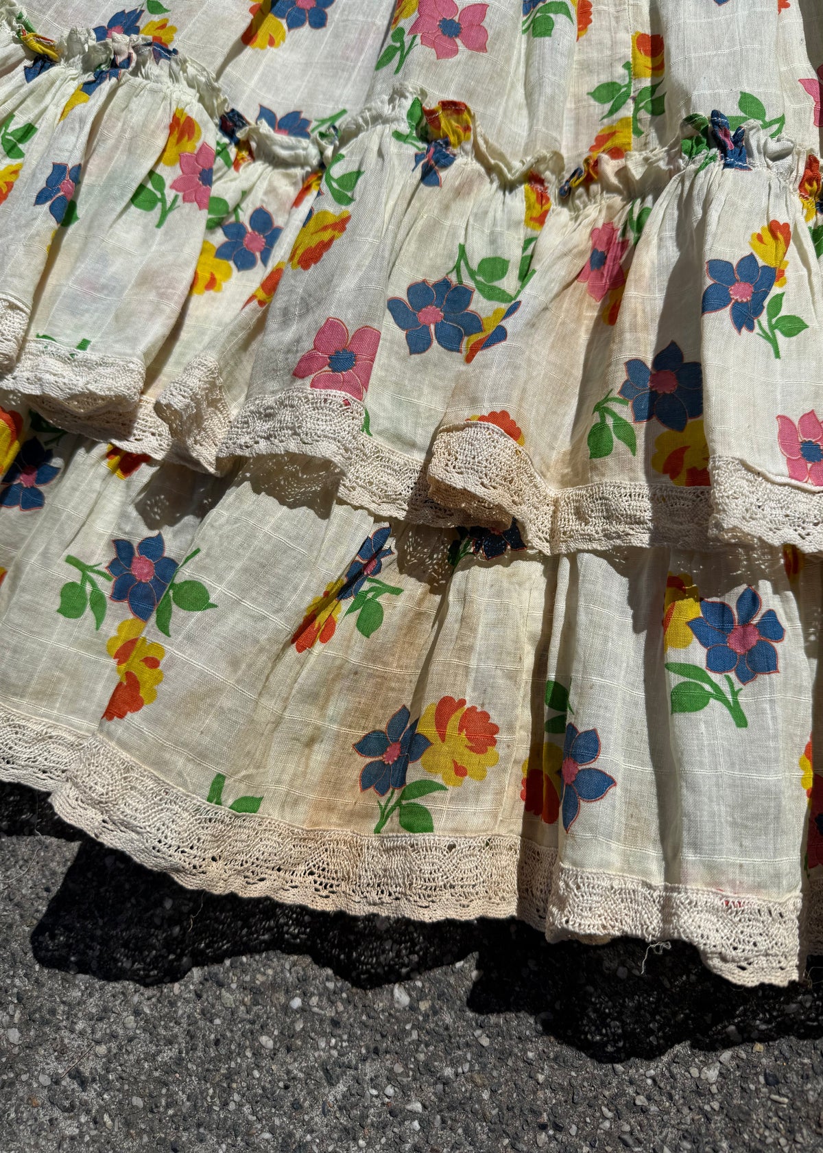 1940s/50s Mexican floral petticoat