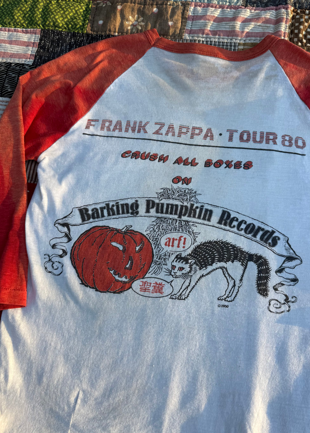 1980 Frank Zappa tour raglan