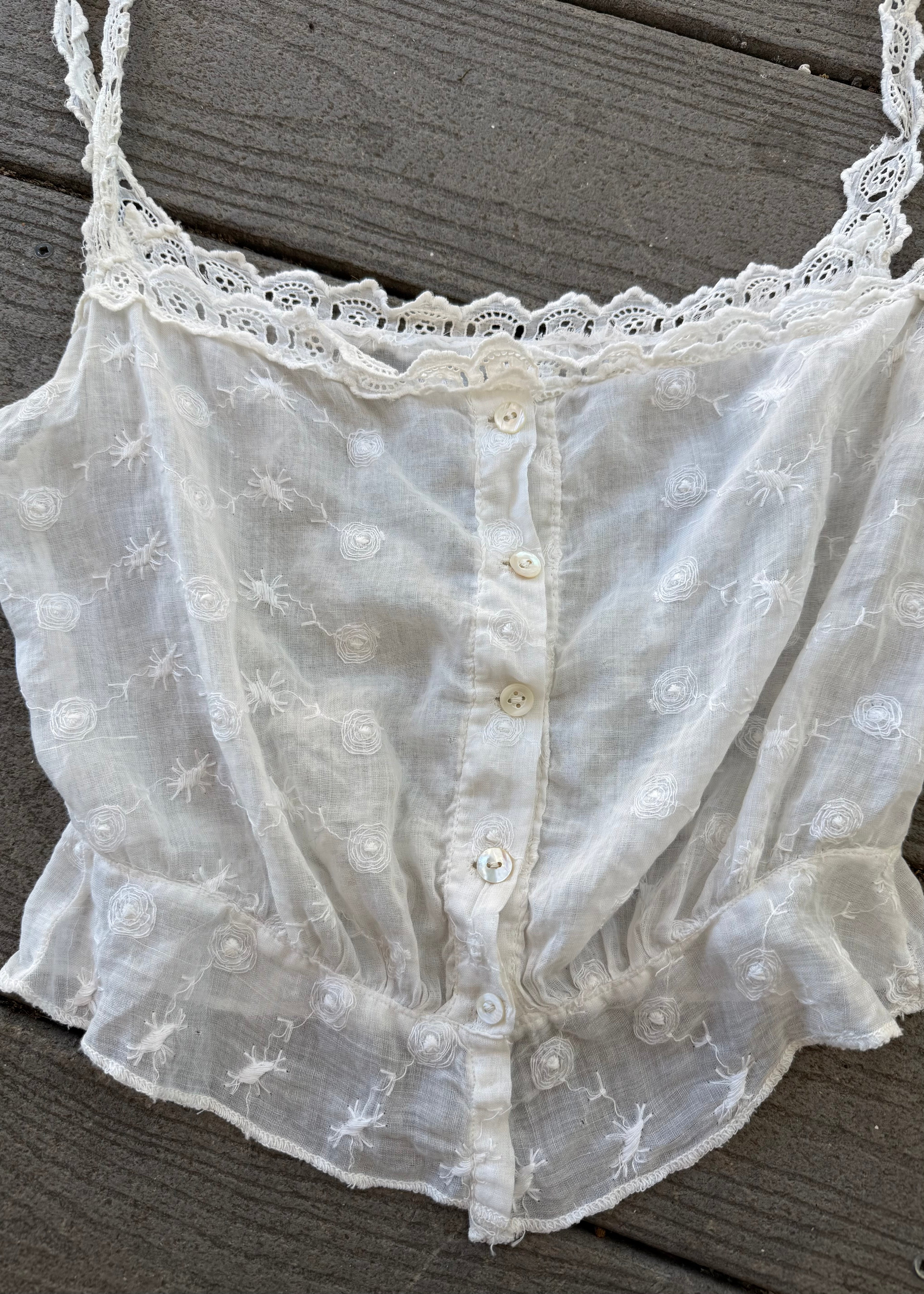 Edwardian embroidered corset cover