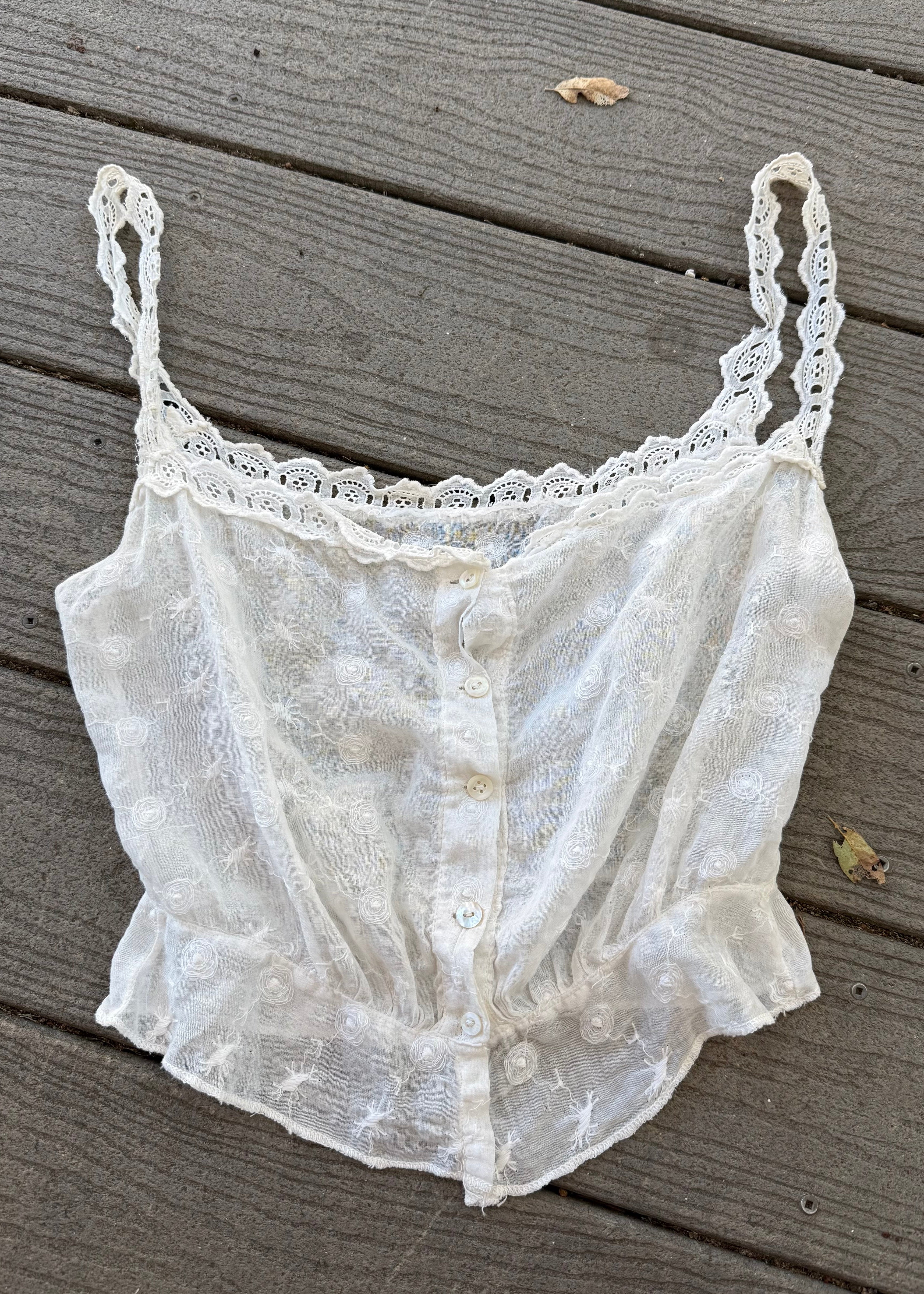 Edwardian embroidered corset cover