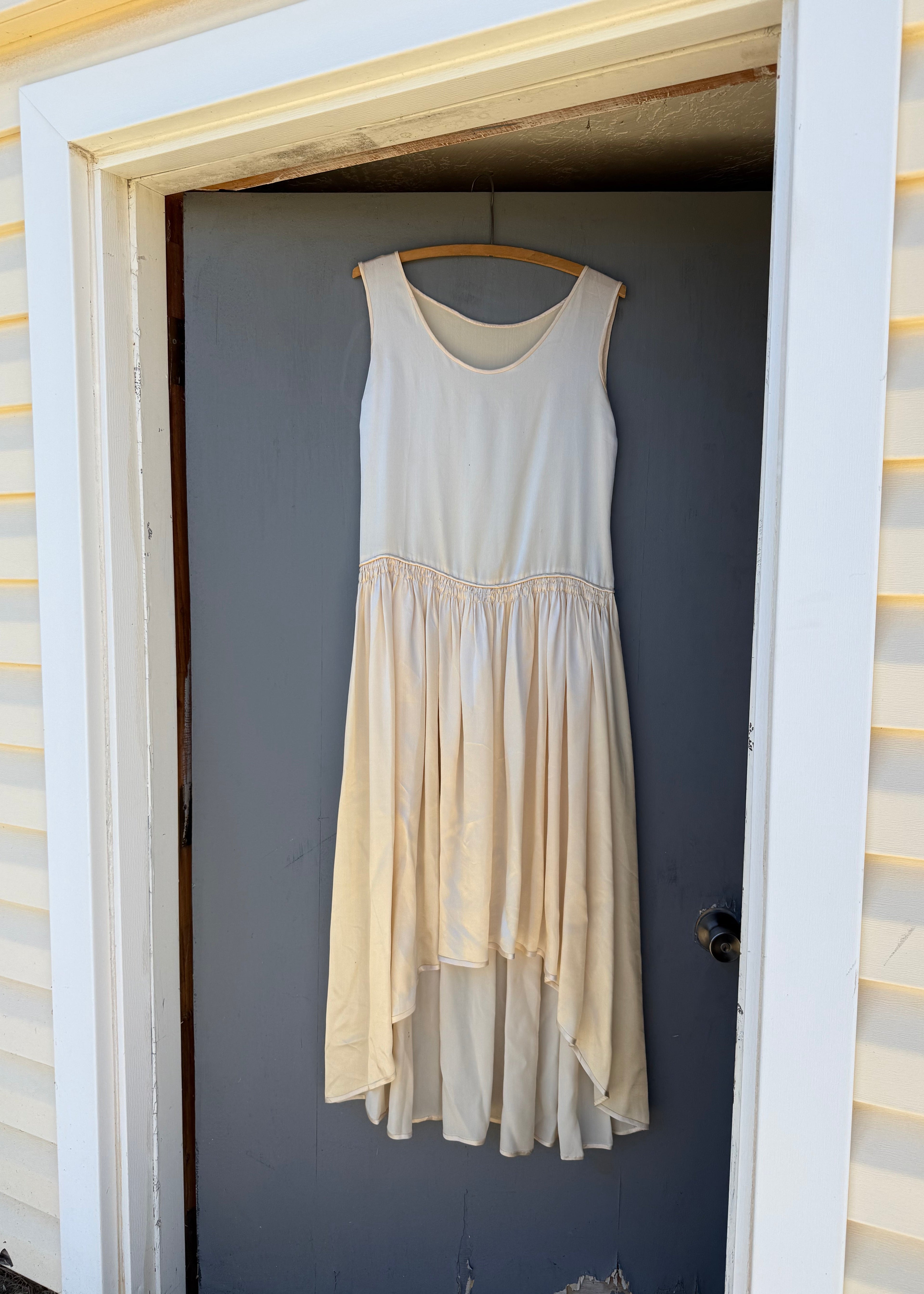 1920s bridal satin dress