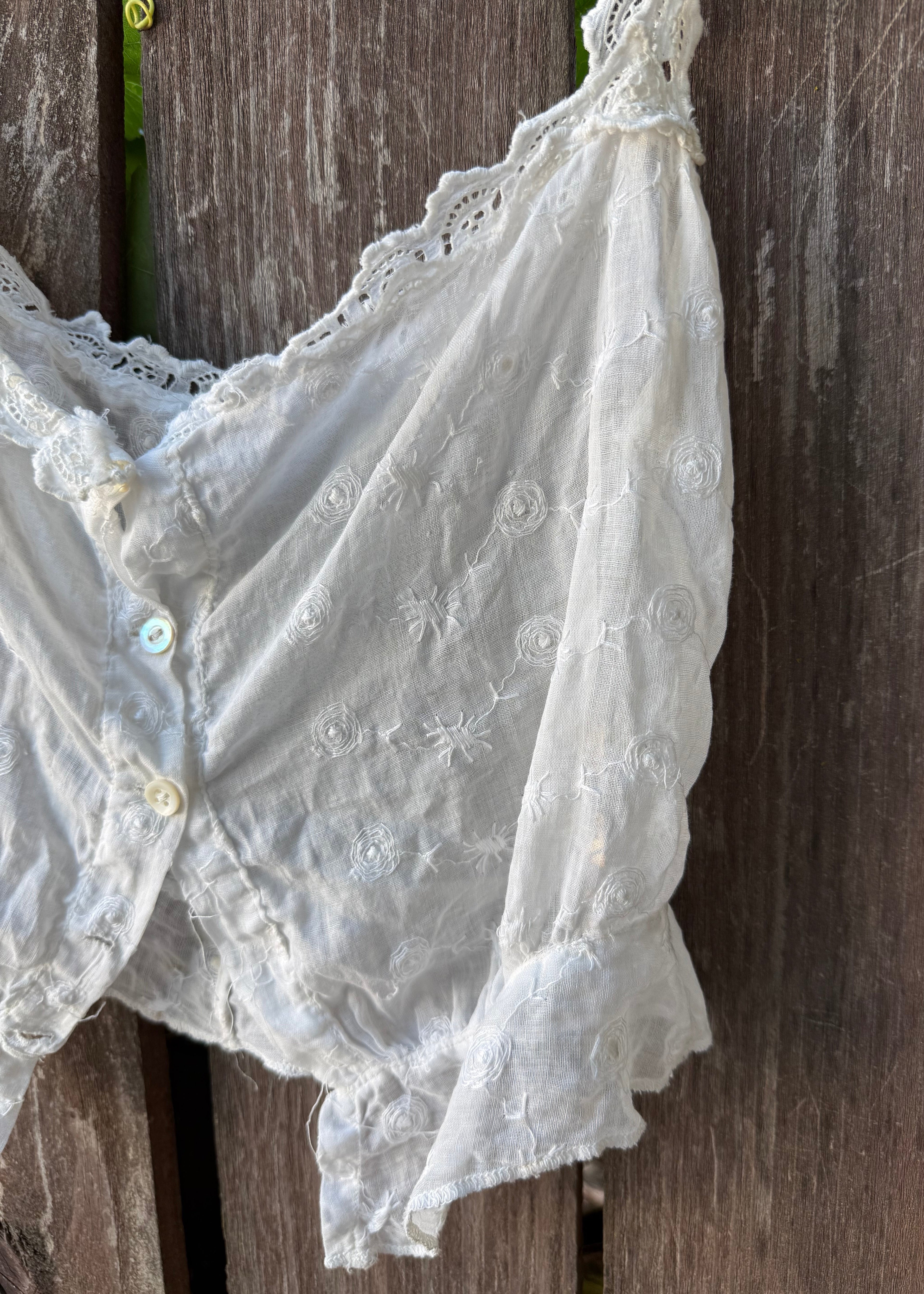 Edwardian embroidered corset cover