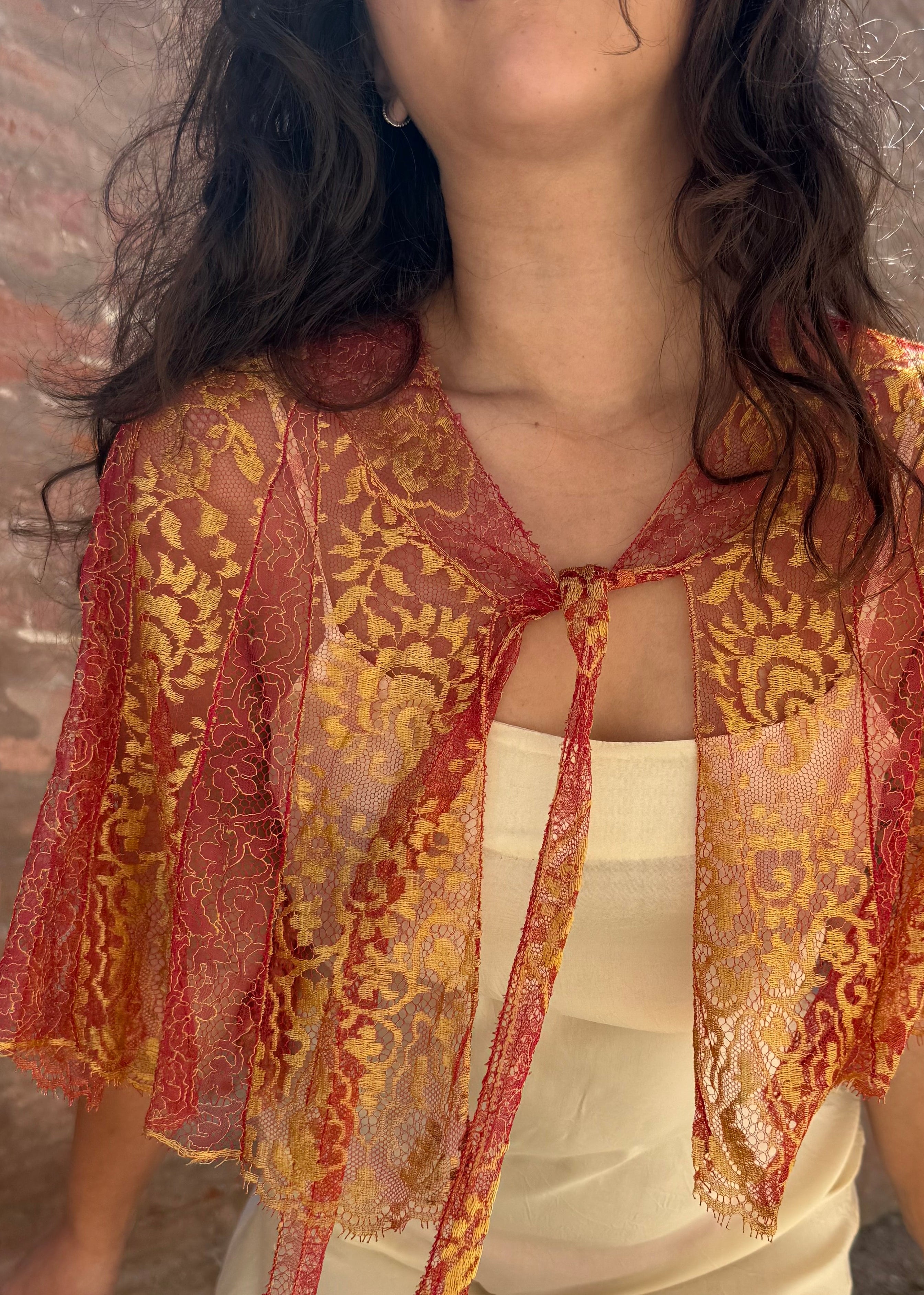 1930s lace capelet