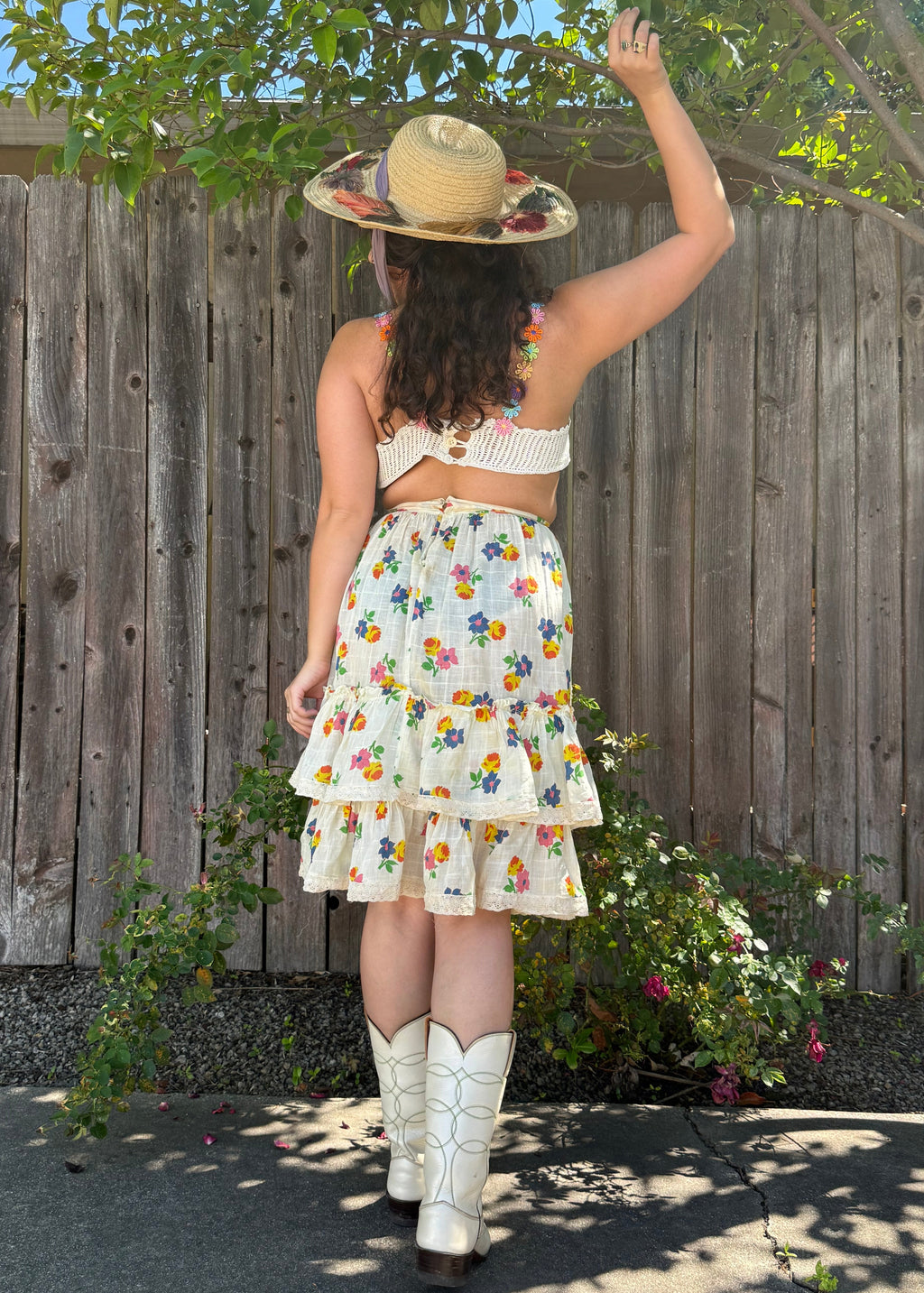 1940s/50s Mexican floral petticoat