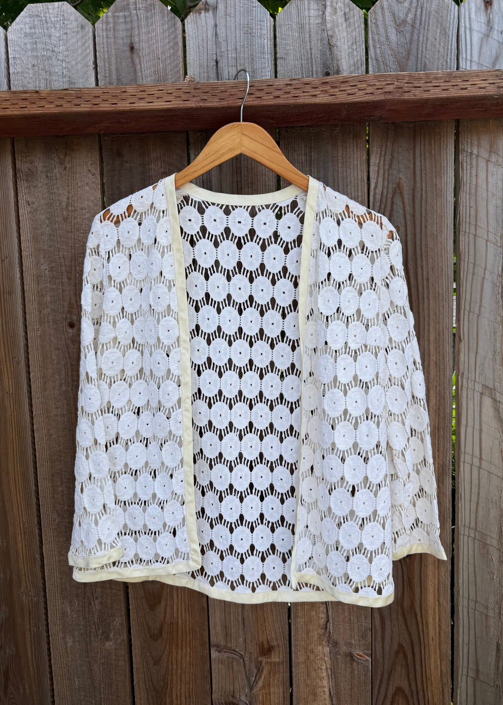 1920s crochet yoyo jacket