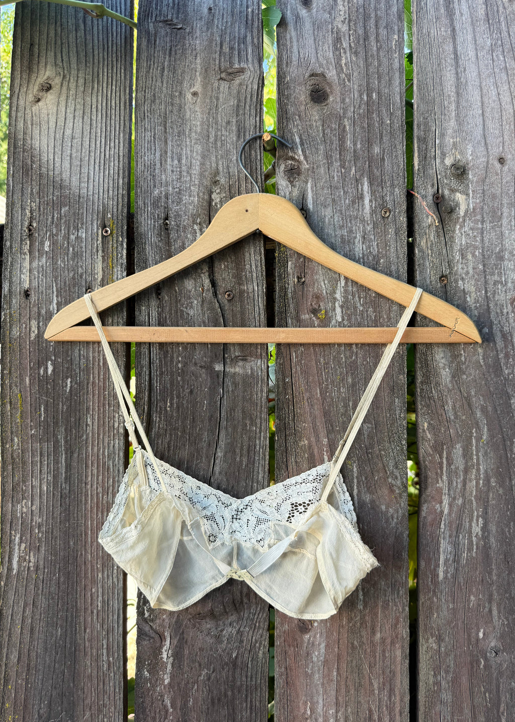 1920s silk and lace bra