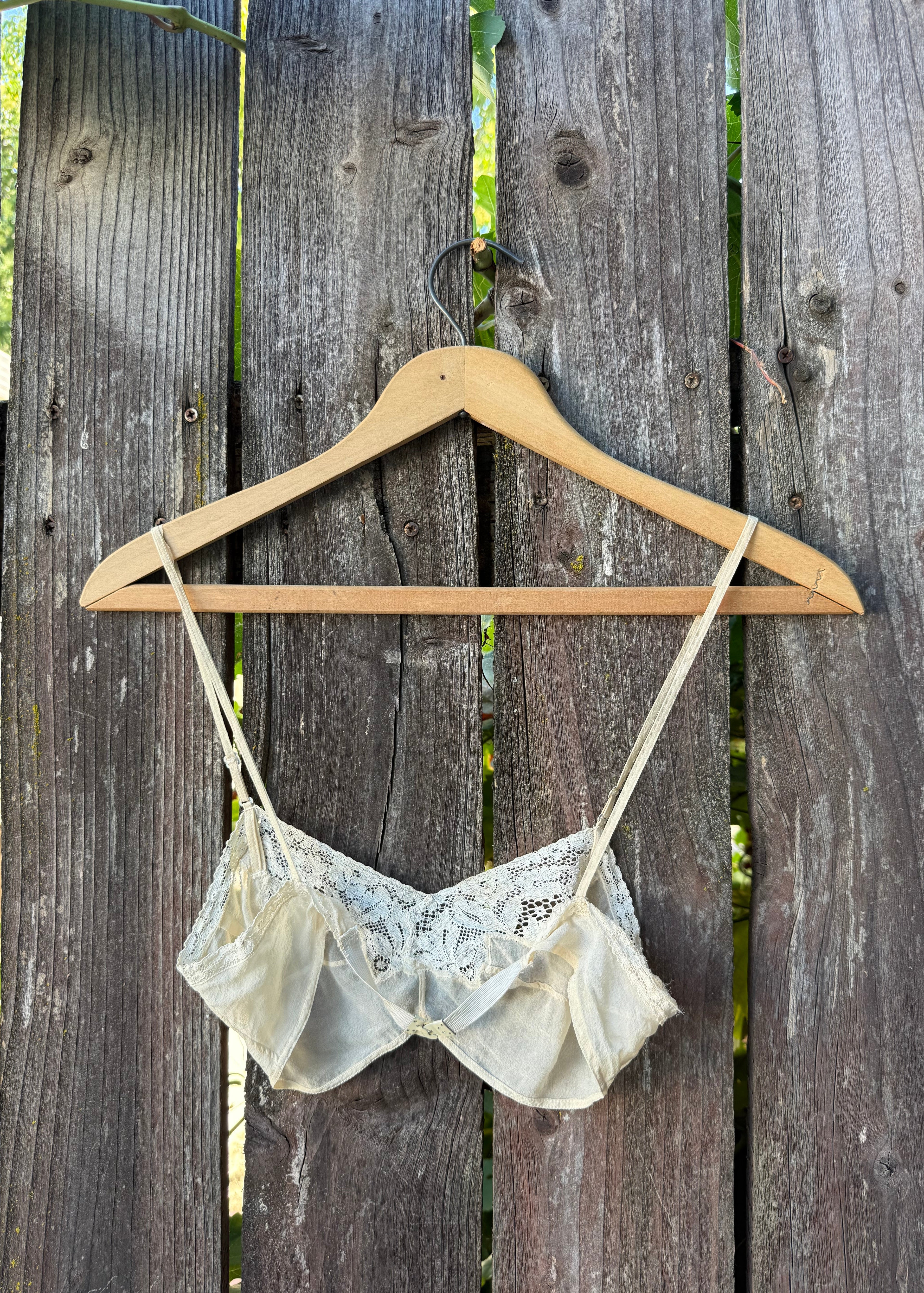 1920s silk and lace bra