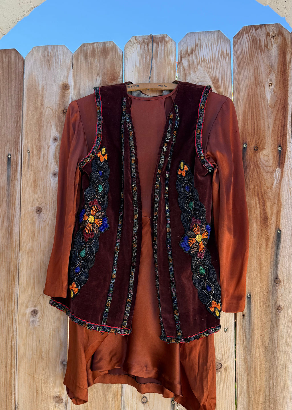 Antique bohemian folk vest