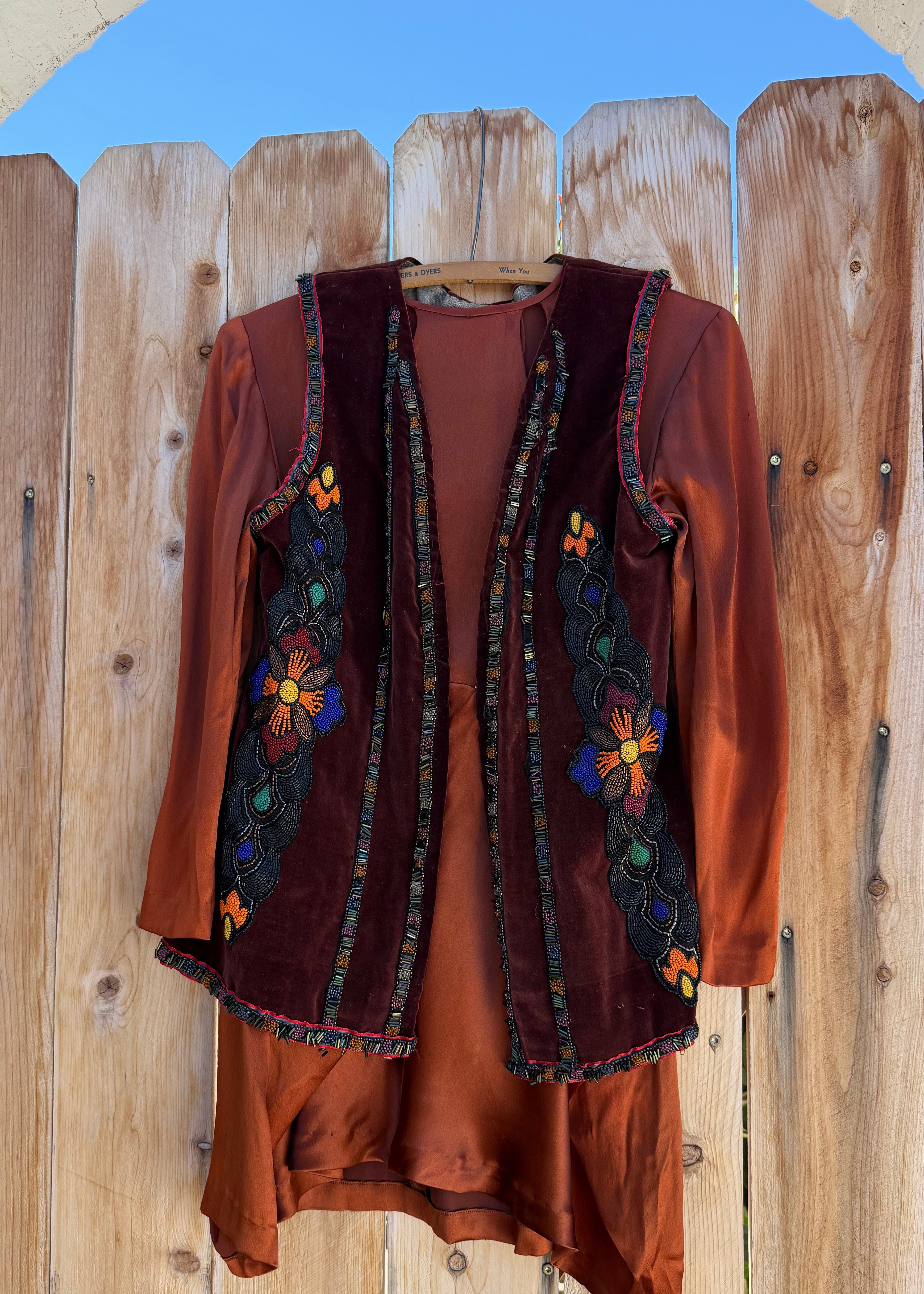 Antique bohemian folk vest