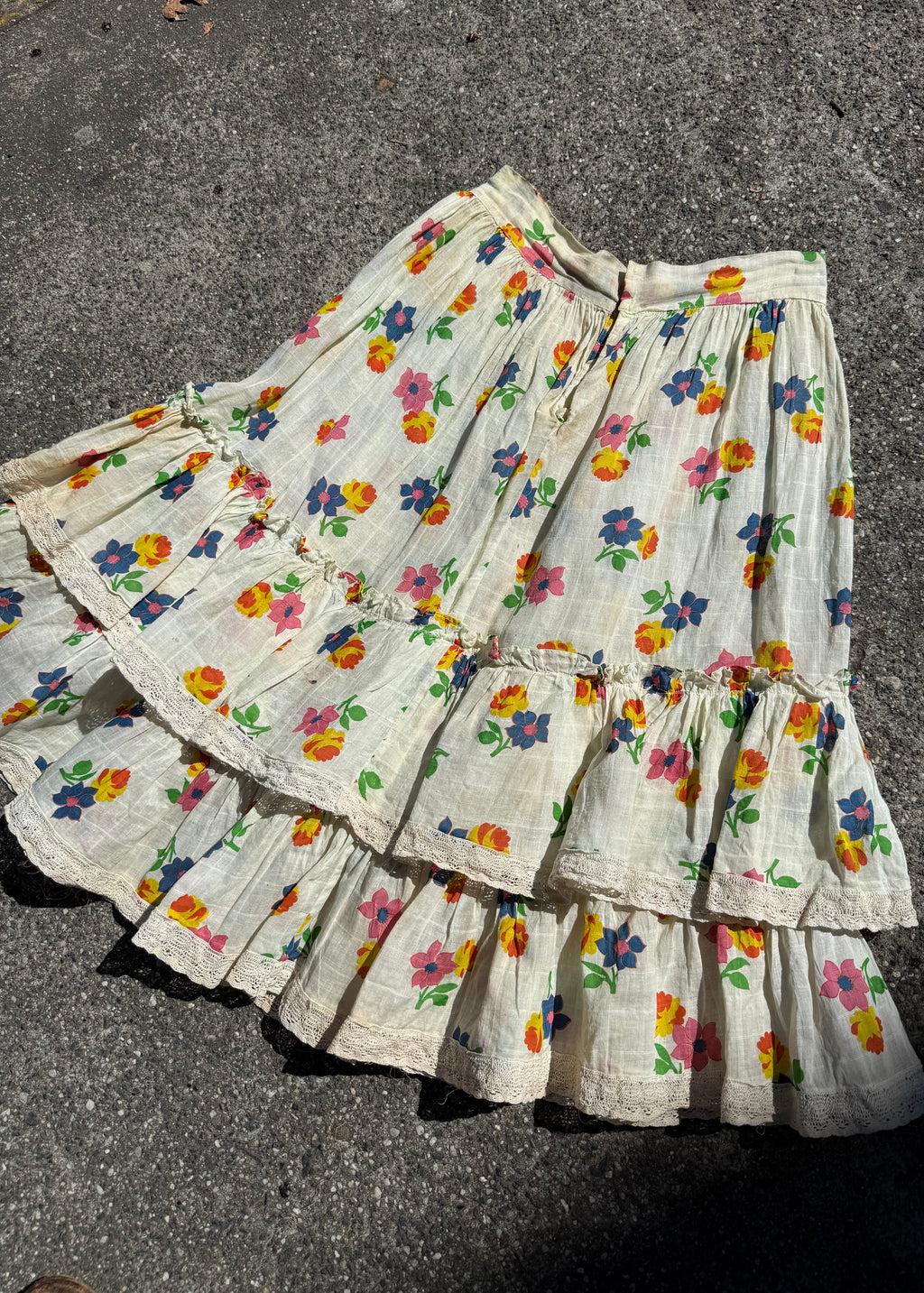 1940s/50s Mexican floral petticoat