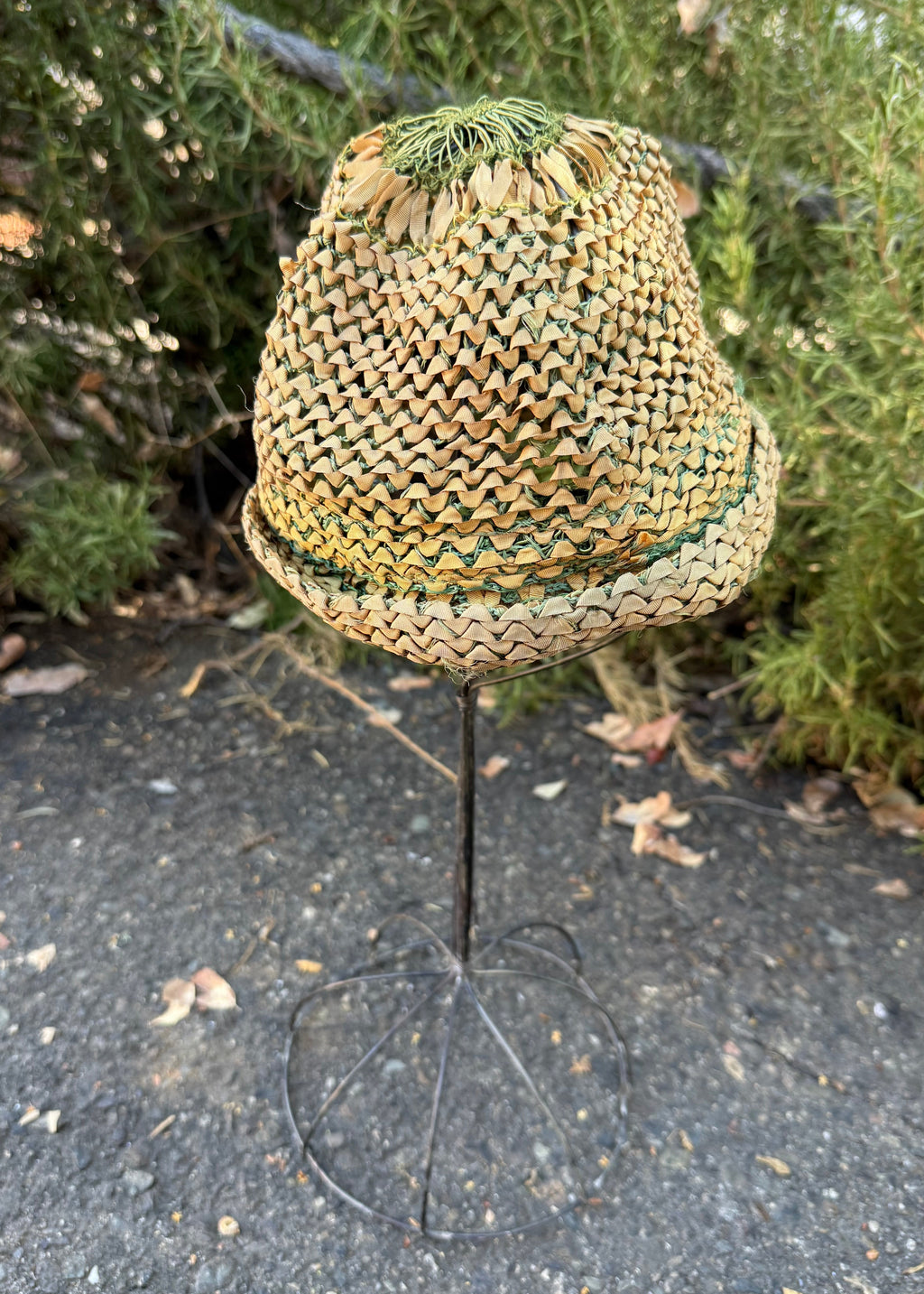 1920s ribbon-work cap