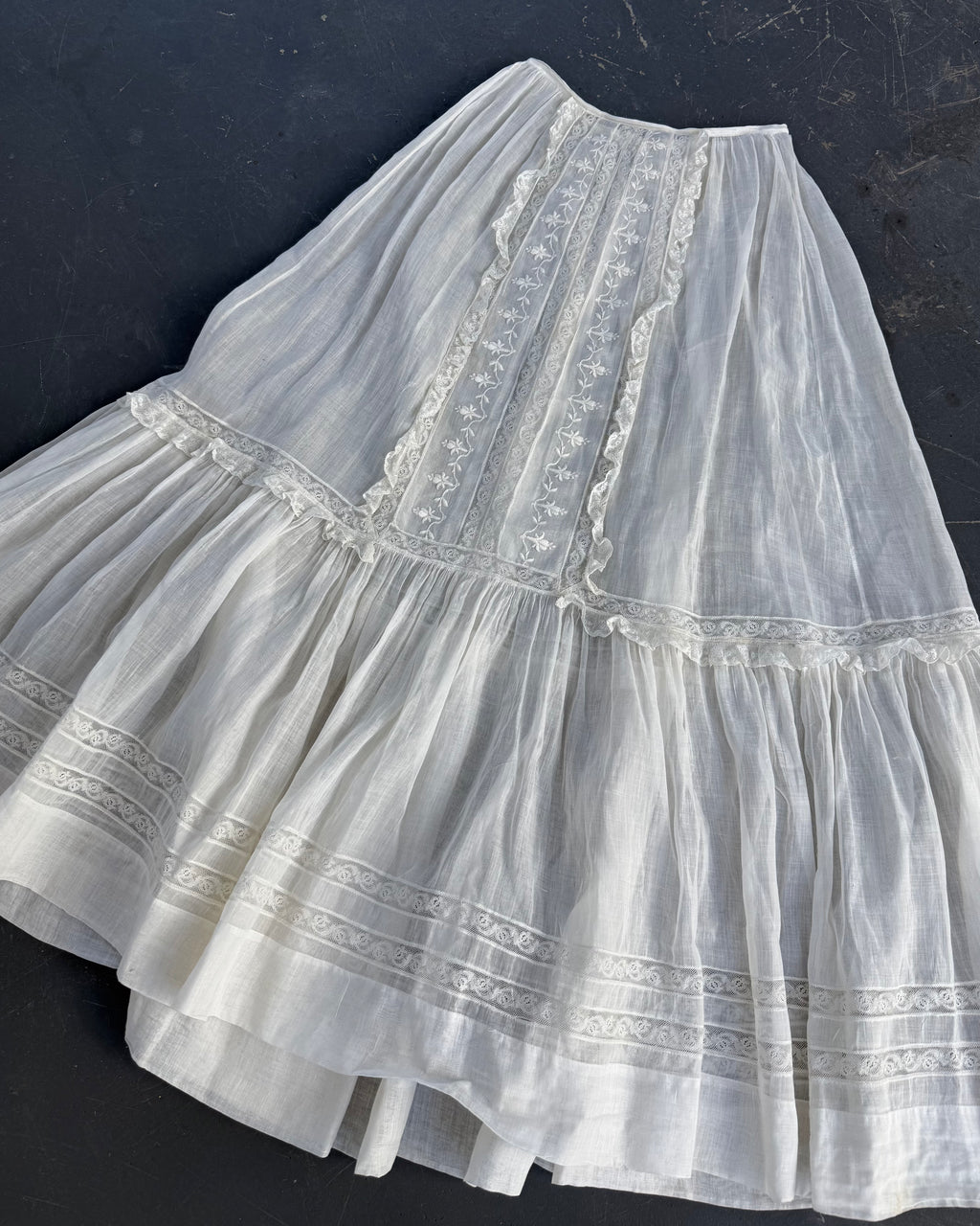 Edwardian voile tea skirt