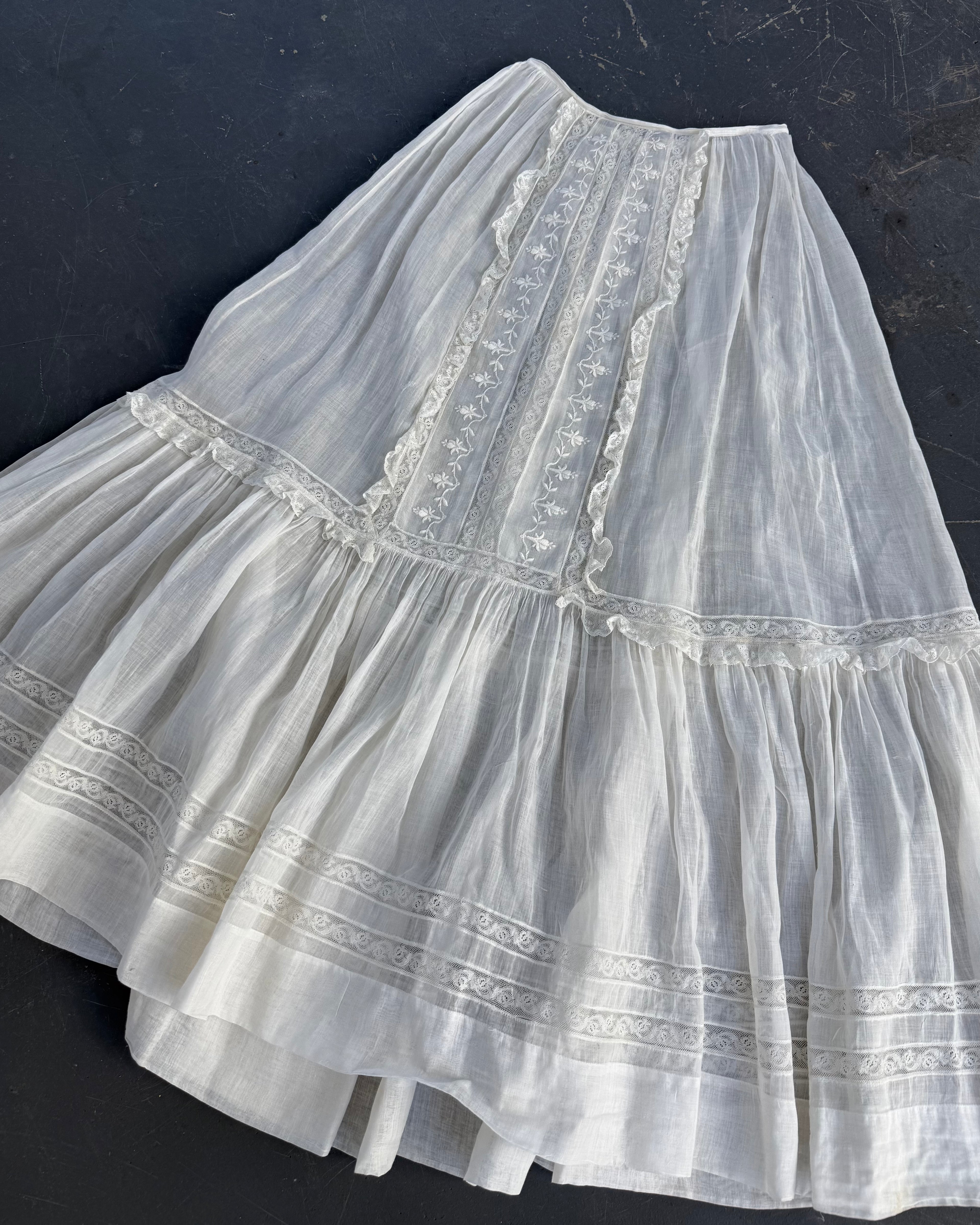 Edwardian voile tea skirt