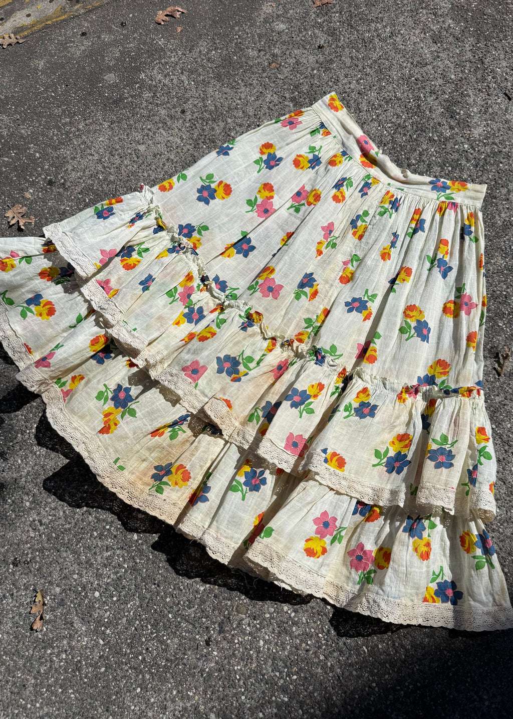 1940s/50s Mexican floral petticoat