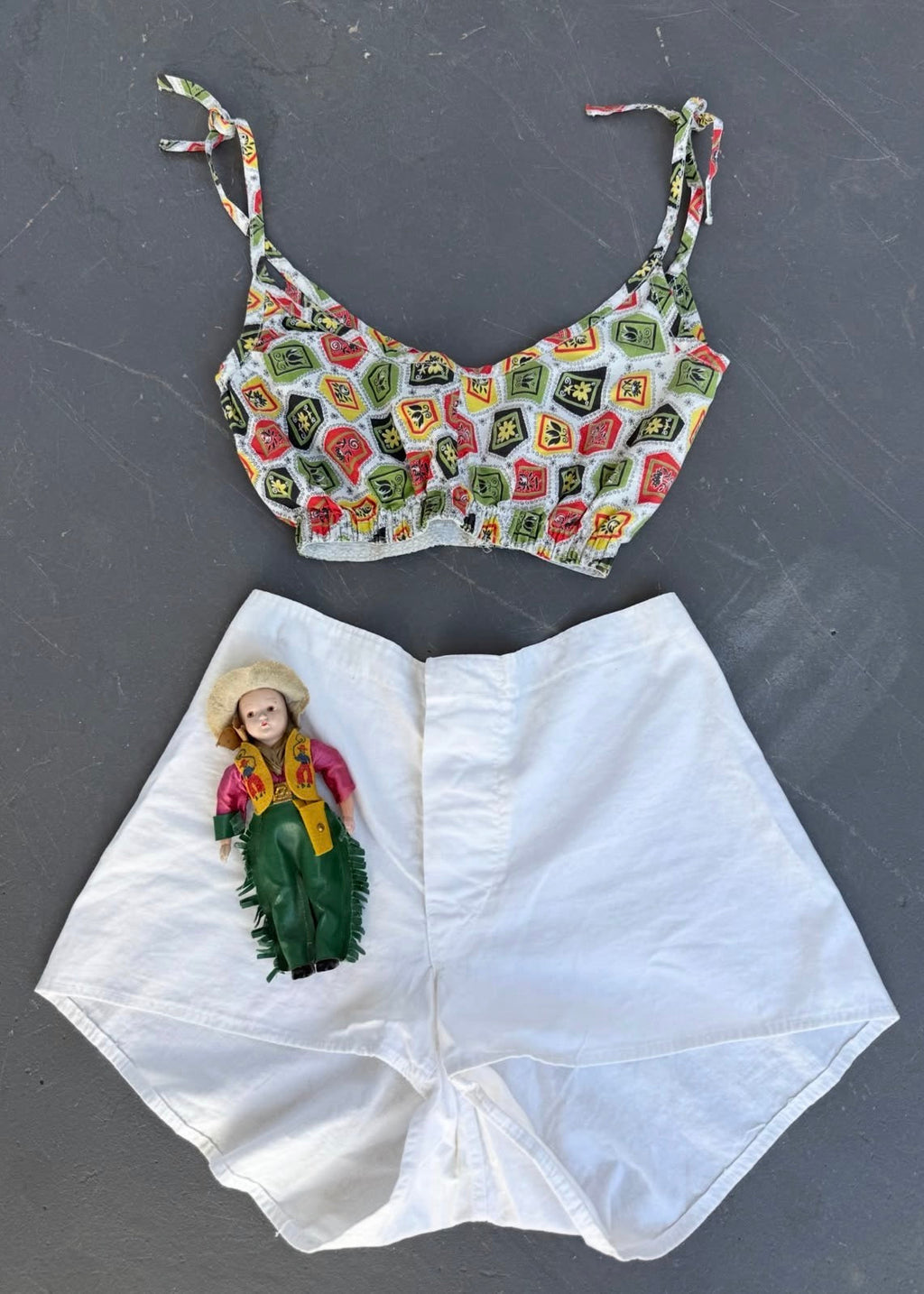 1950s novelty print camisole