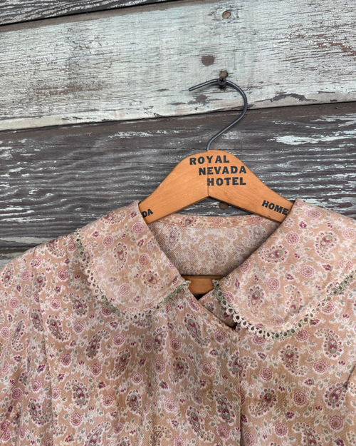 1910s calico paisley shirtwaist