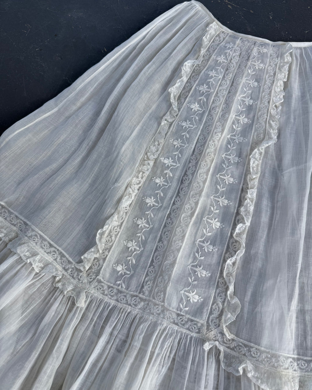 Edwardian voile tea skirt
