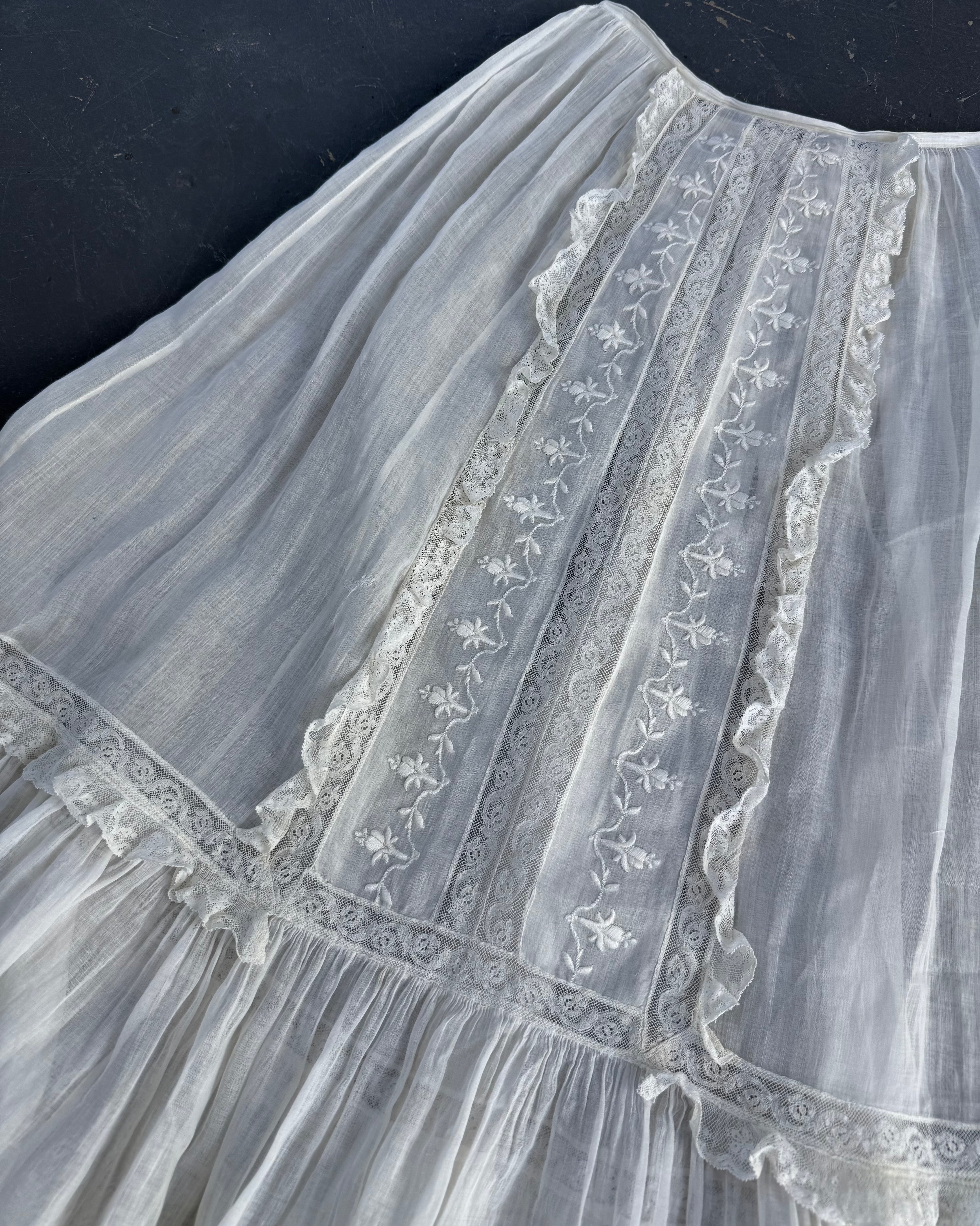 Edwardian voile tea skirt