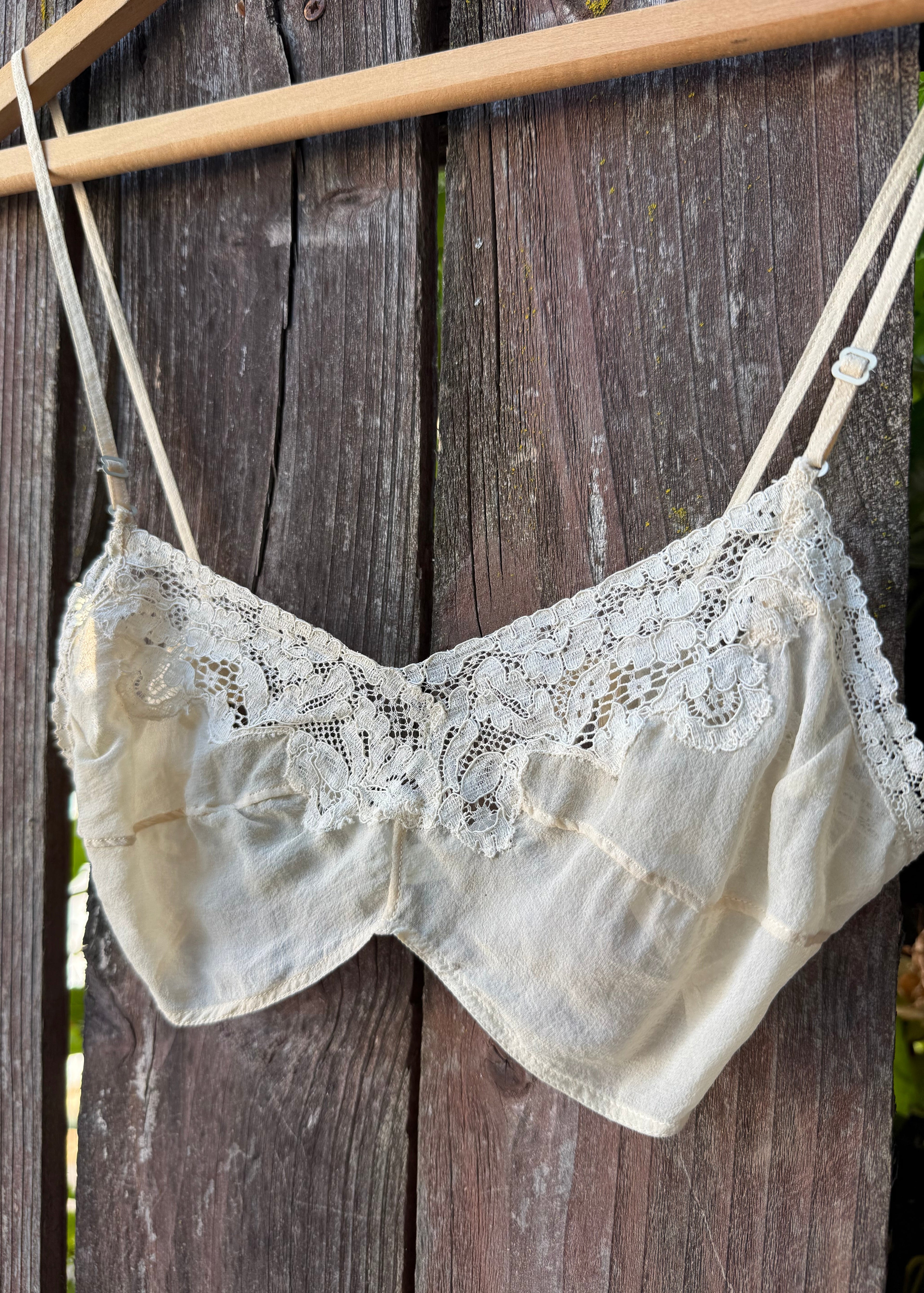 1920s silk and lace bra