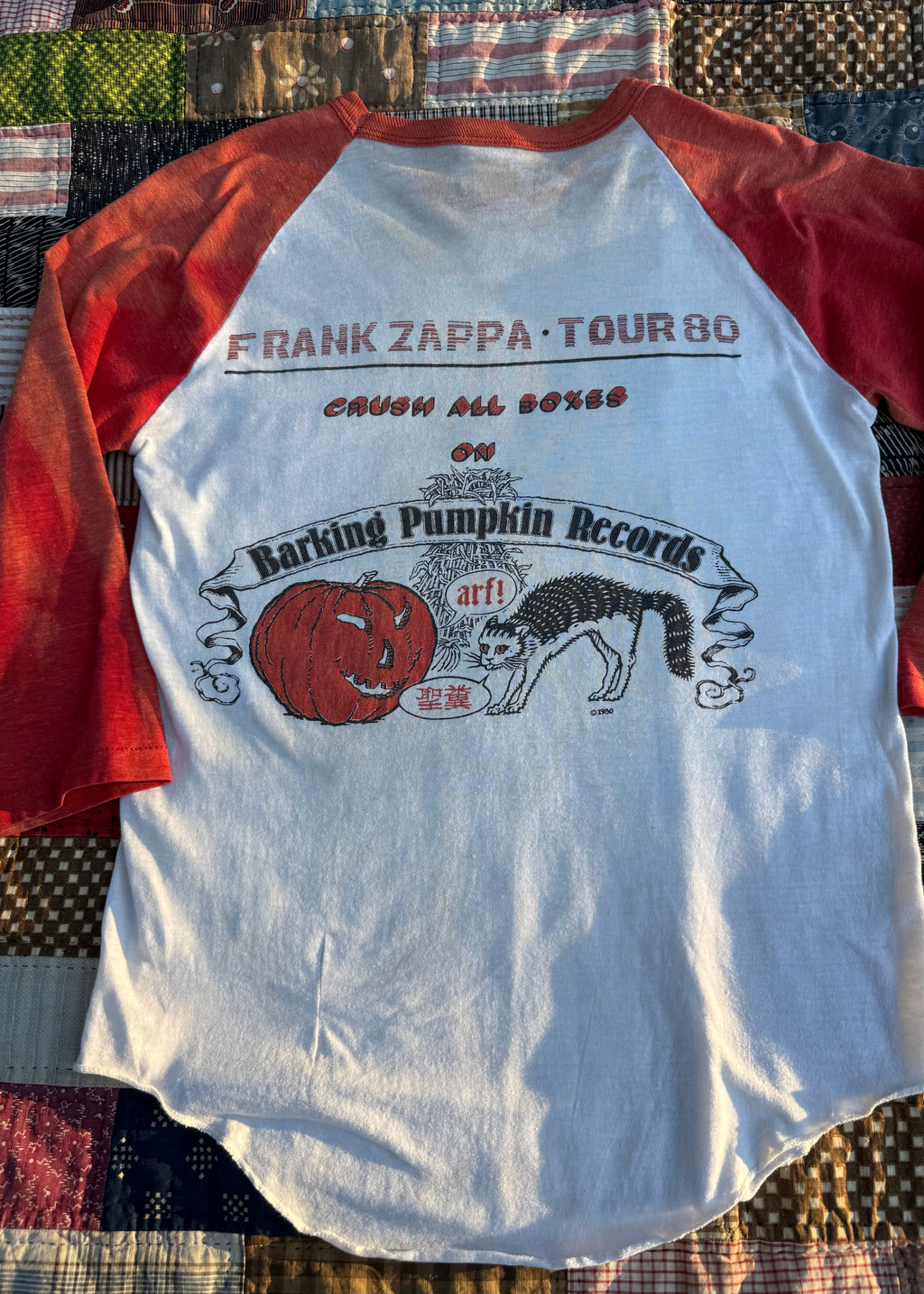 1980 Frank Zappa tour raglan