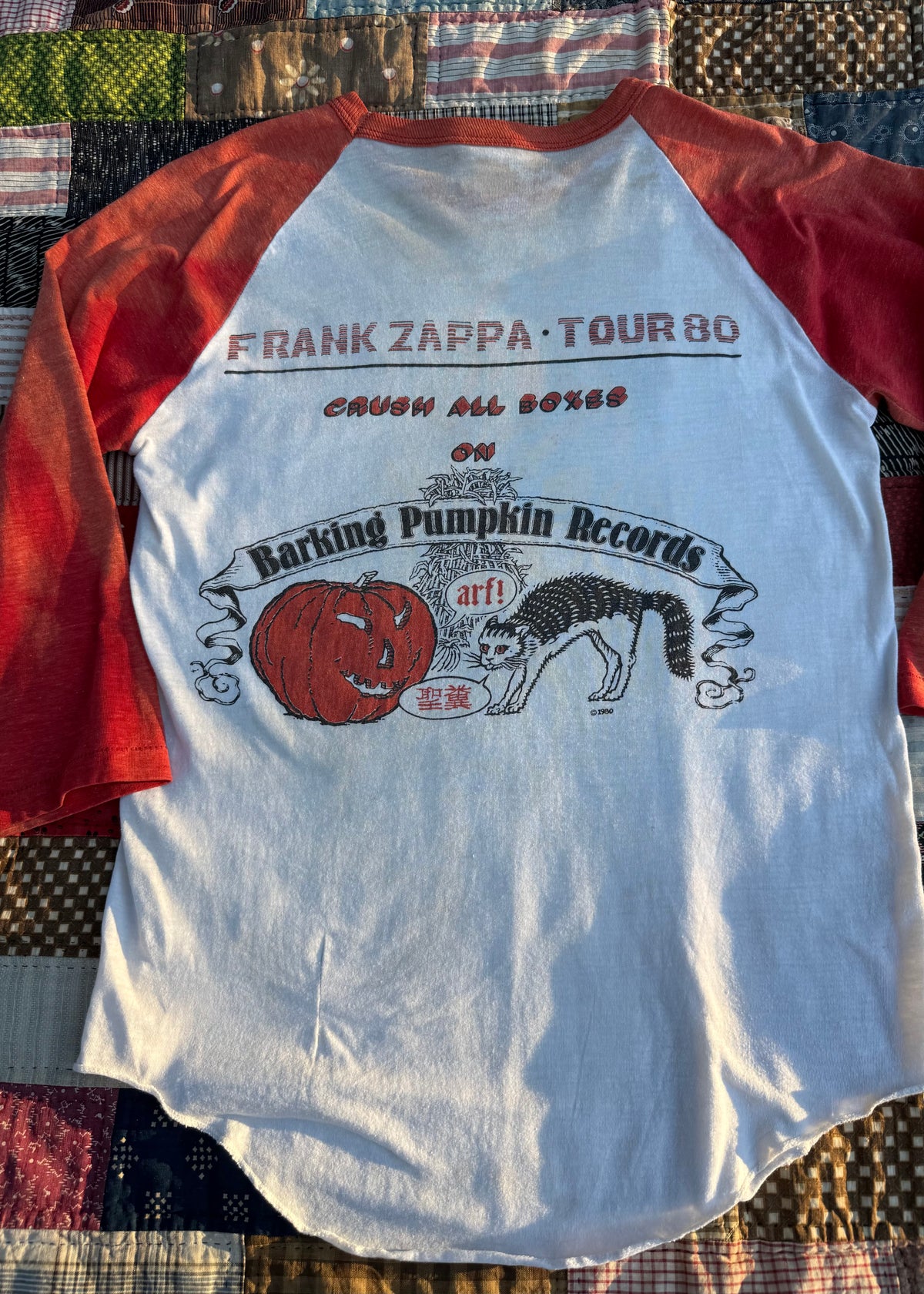 1980 Frank Zappa tour raglan