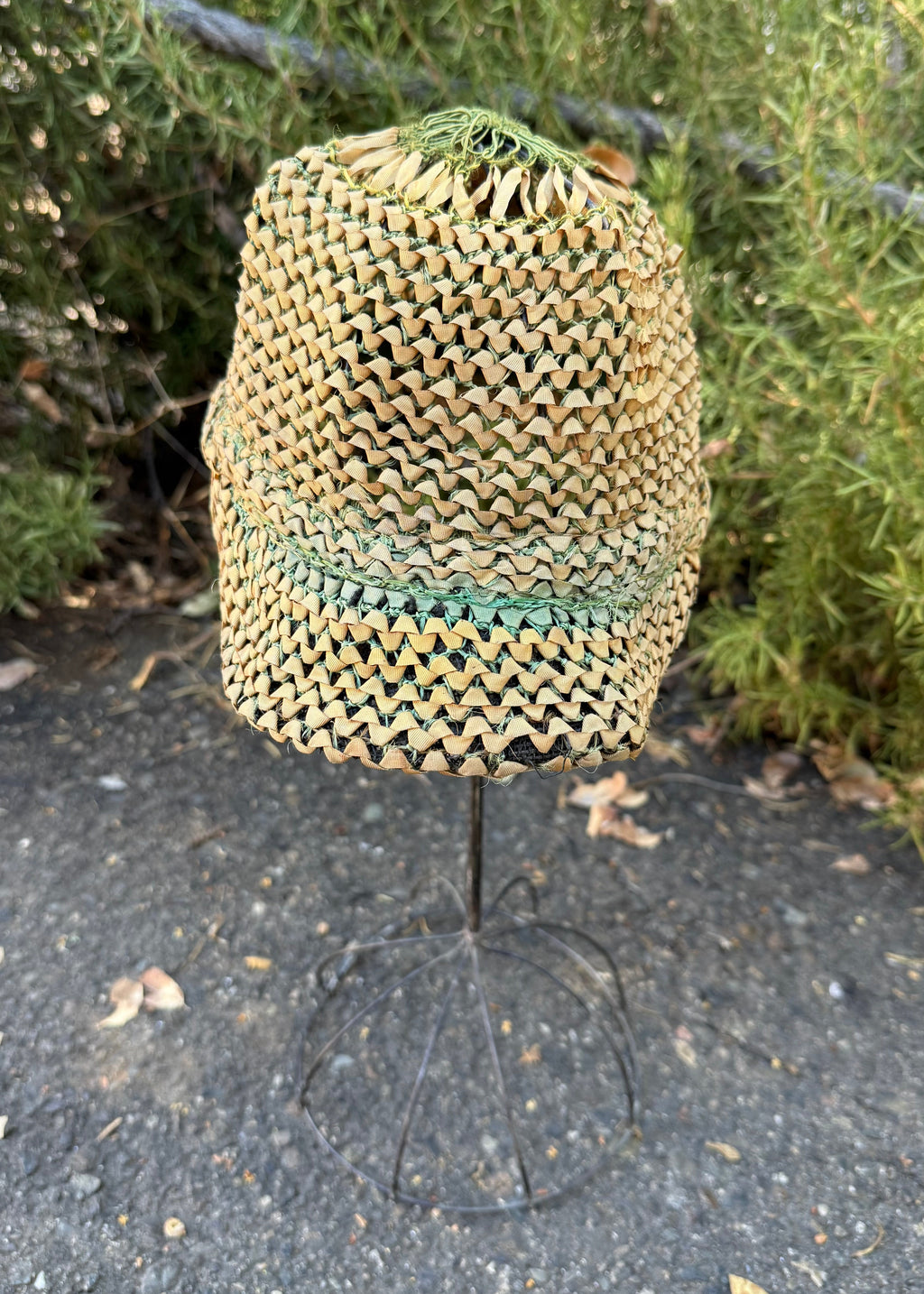 1920s ribbon-work cap