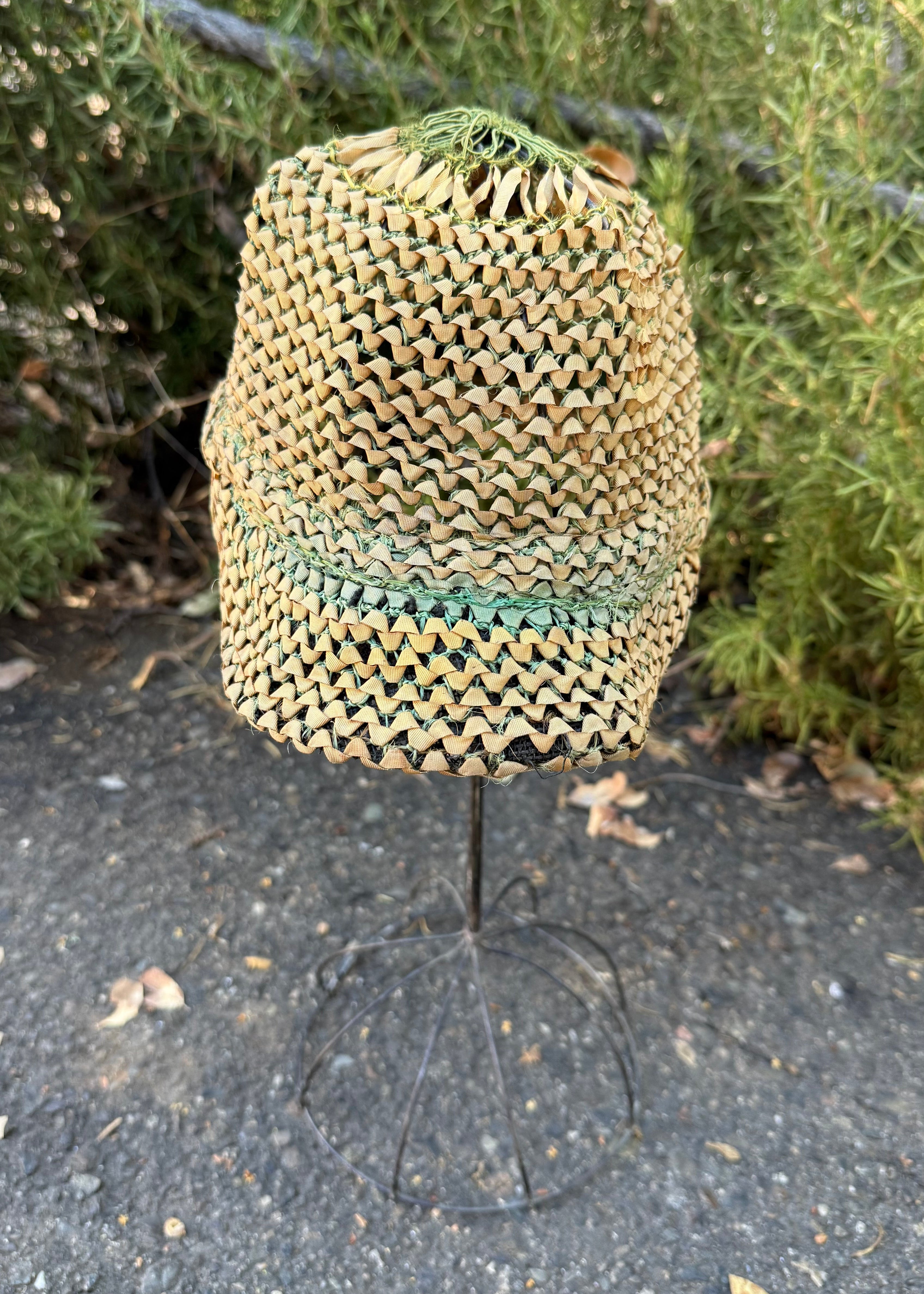 1920s ribbon-work cap