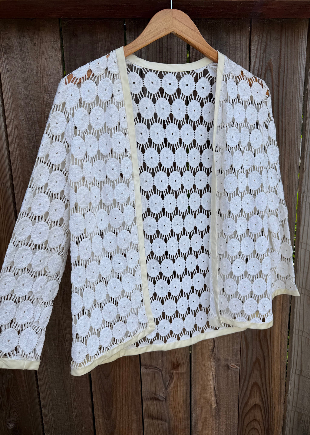 1920s crochet yoyo jacket