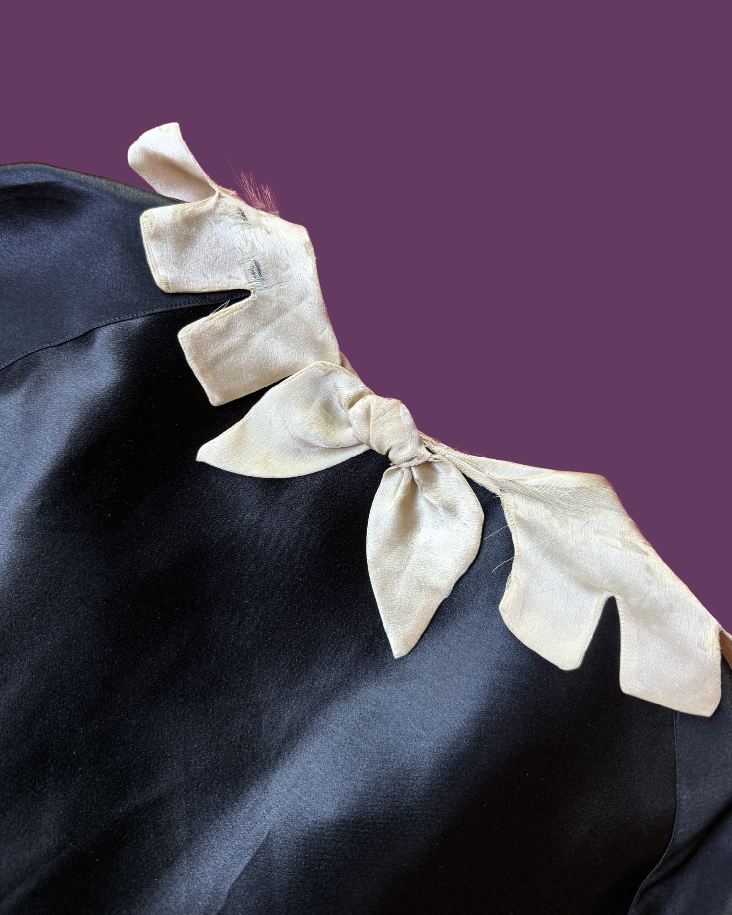 1920s silk satin castle-like top